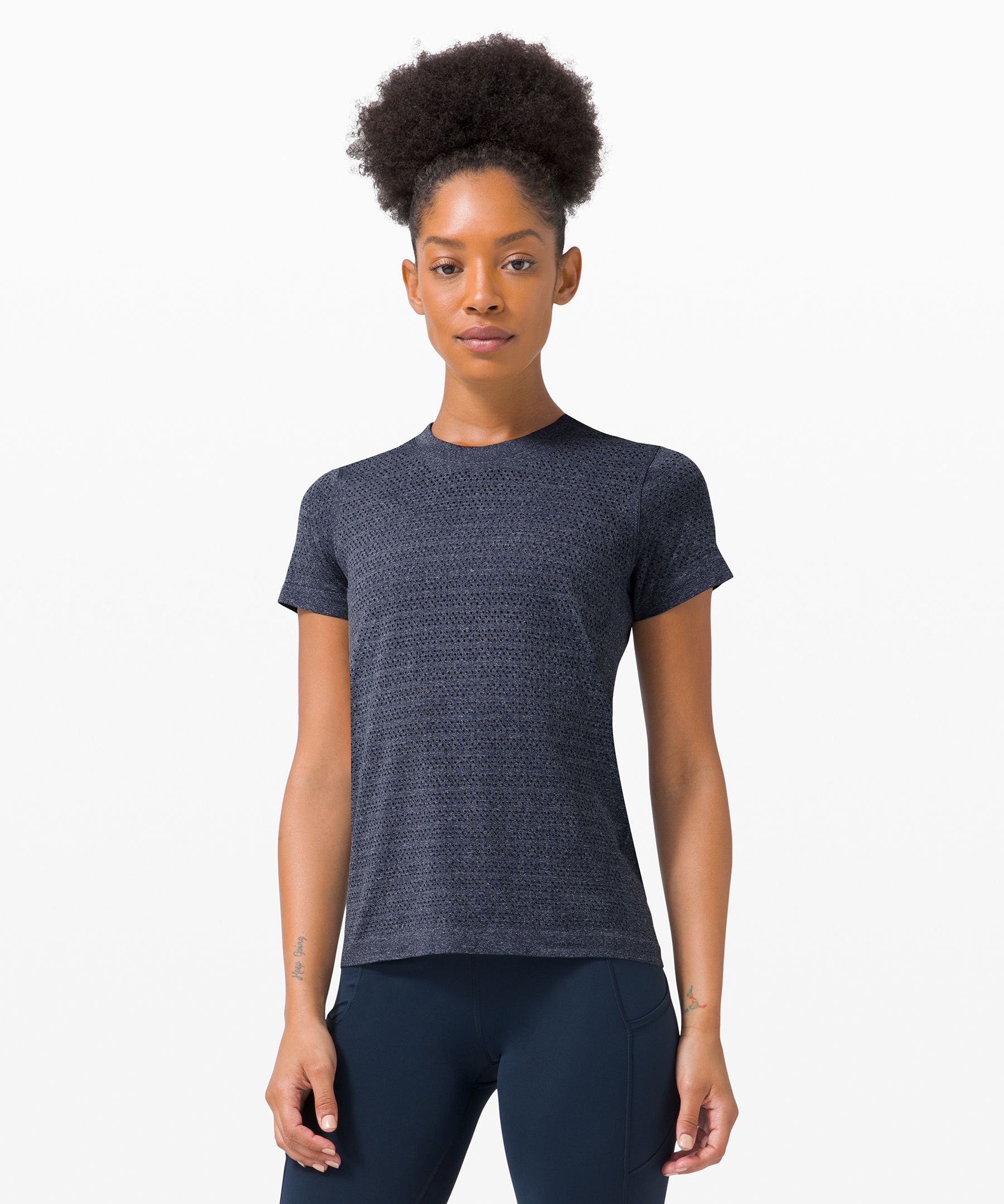 Lululemon Breeze By Short Sleeve In Grey