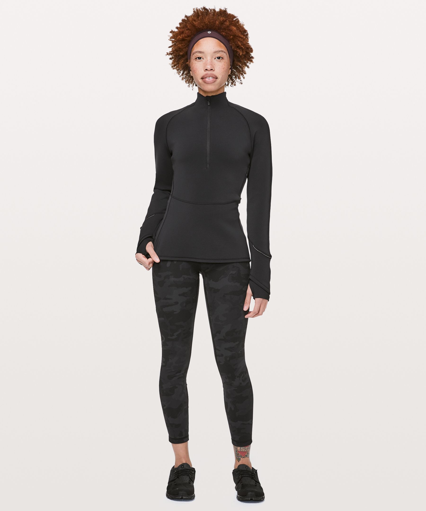 NWT Lululemon BRUSHED SOFTSTREME RIBBED HALF ZIP Size 10