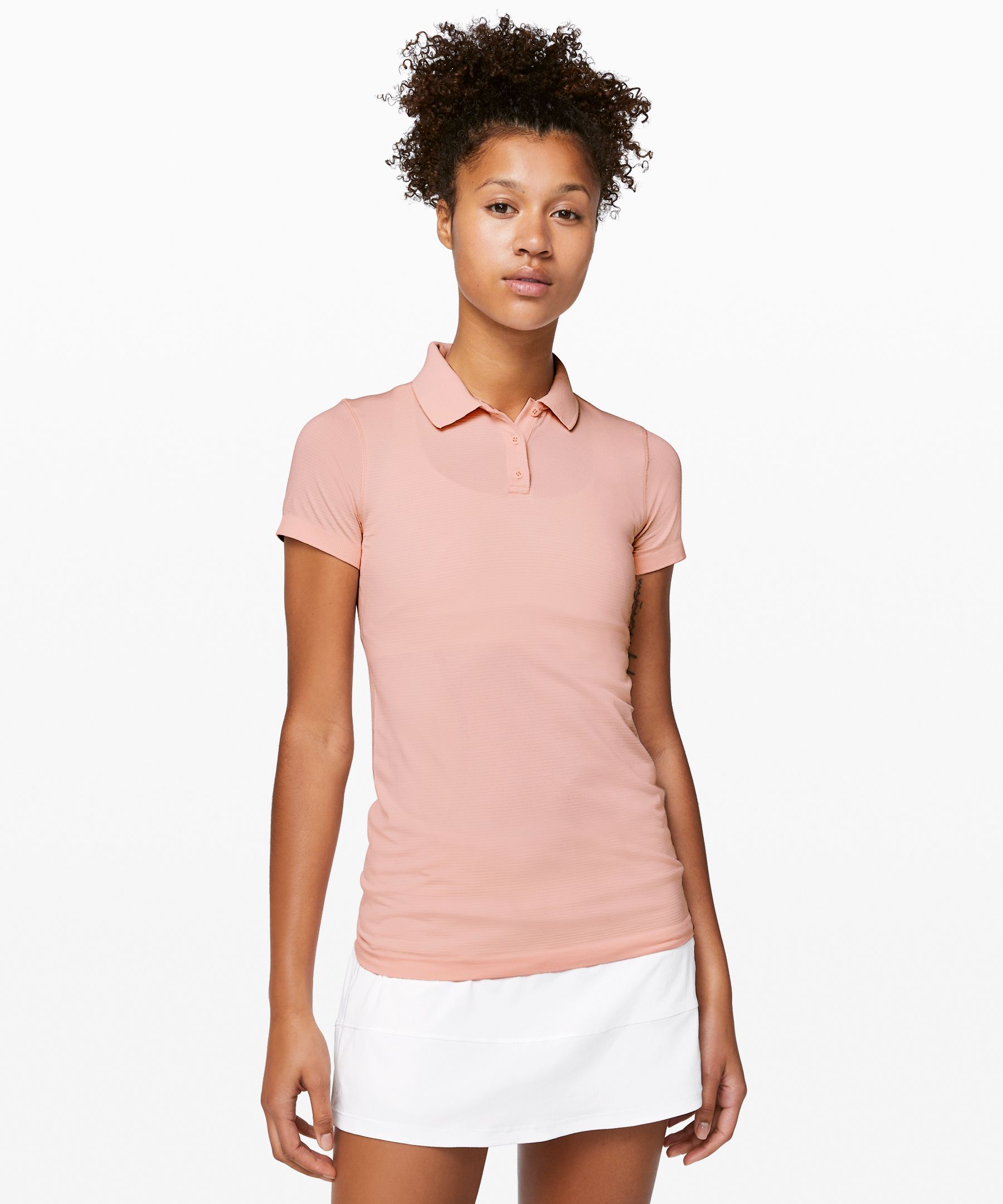 Lululemon Swiftly Speed Polo In Butter Pink/butter Pink