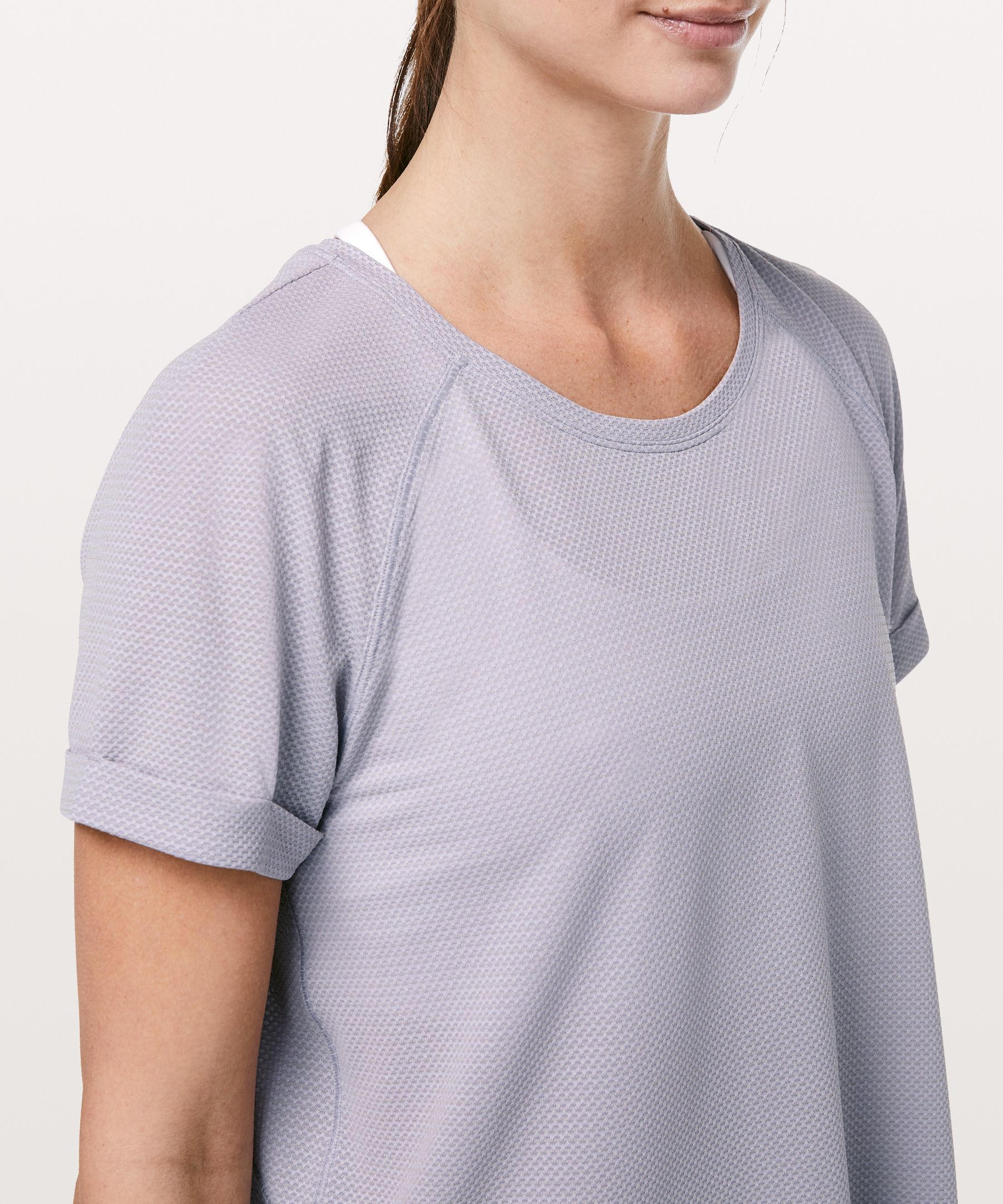 Lululemon Sz 4 Modal Open Up Tie Back T-Shirt, STMI Milkshake Pink