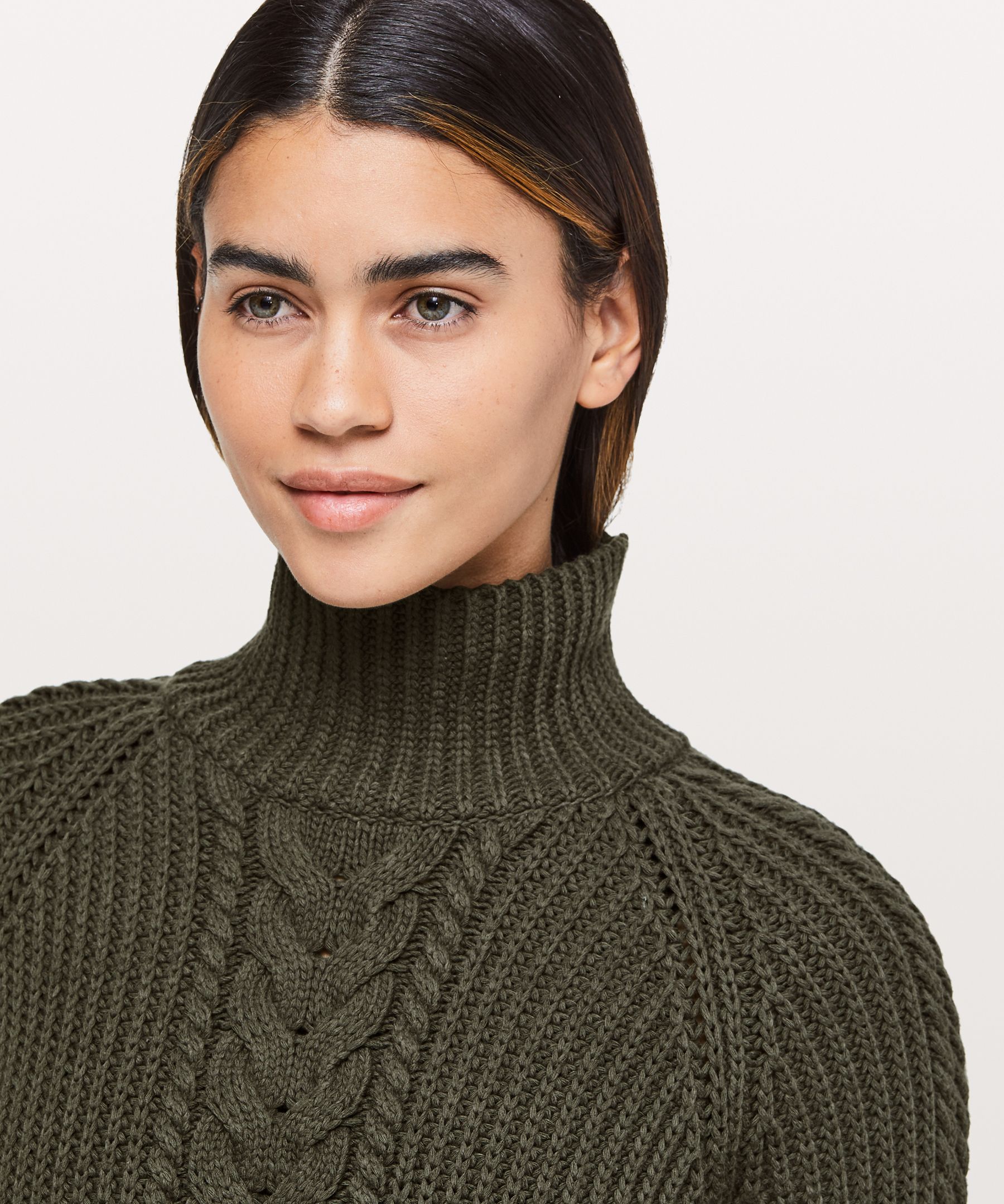 dark olive Bring The Cozy Turtleneck