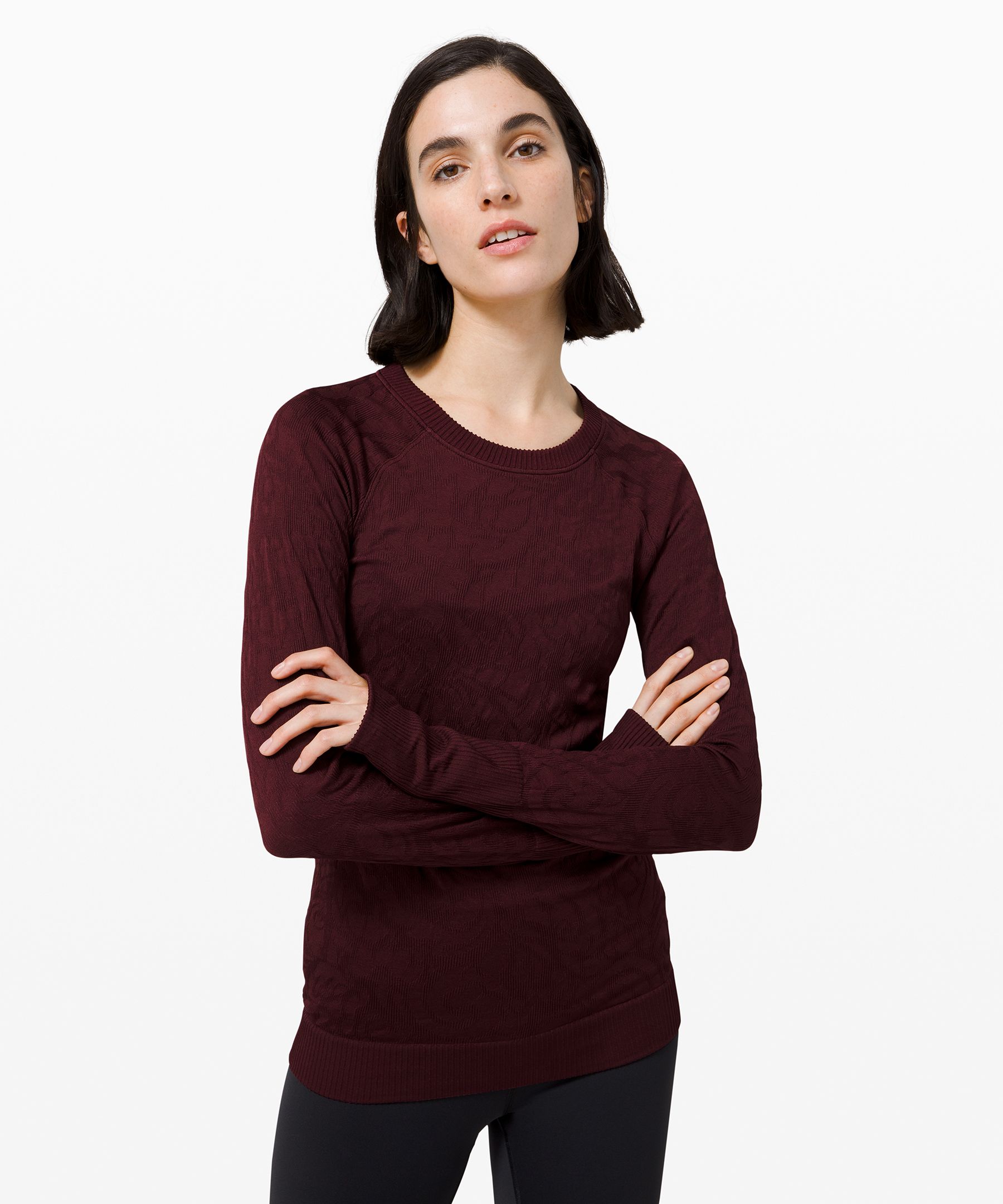 Lululemon Rest Less Pullover In Burgundy