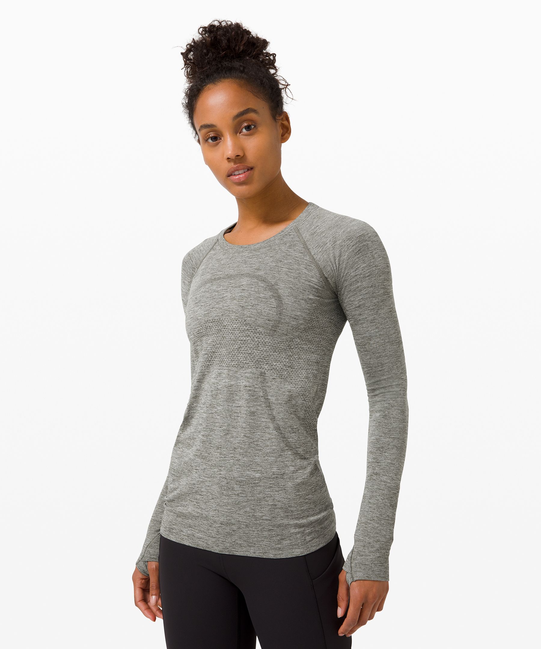 Black Swiftly 2.0 technical-mesh long-sleeved T-shirt, lululemon