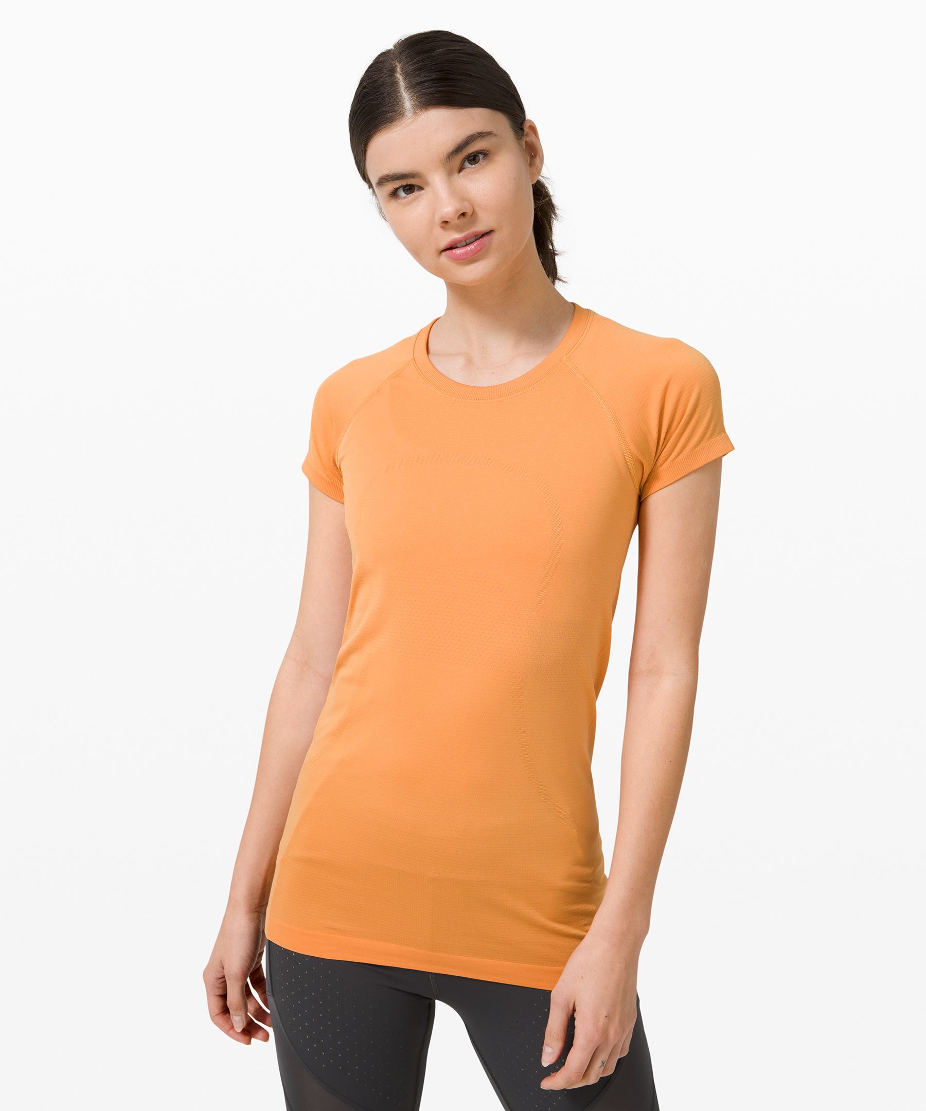 Lululemon Swiftly Tech Long Sleeve 2.0 In Orange