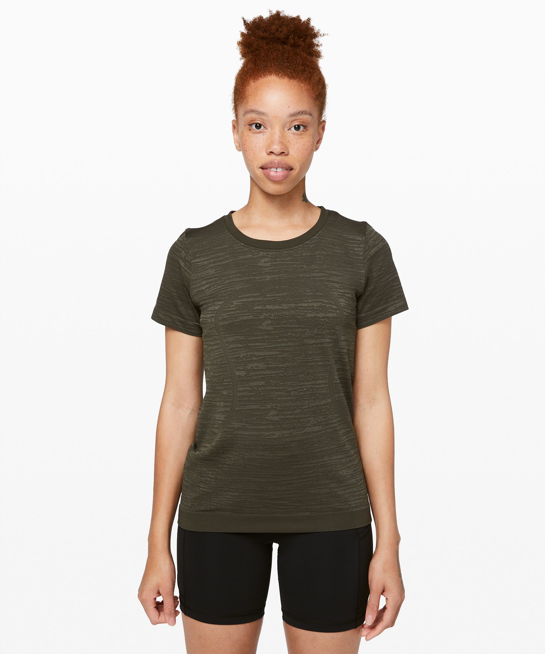 Lululemon Swiftly Relaxed Short Sleeve 2.0 In Dark Olive/fatigue Green