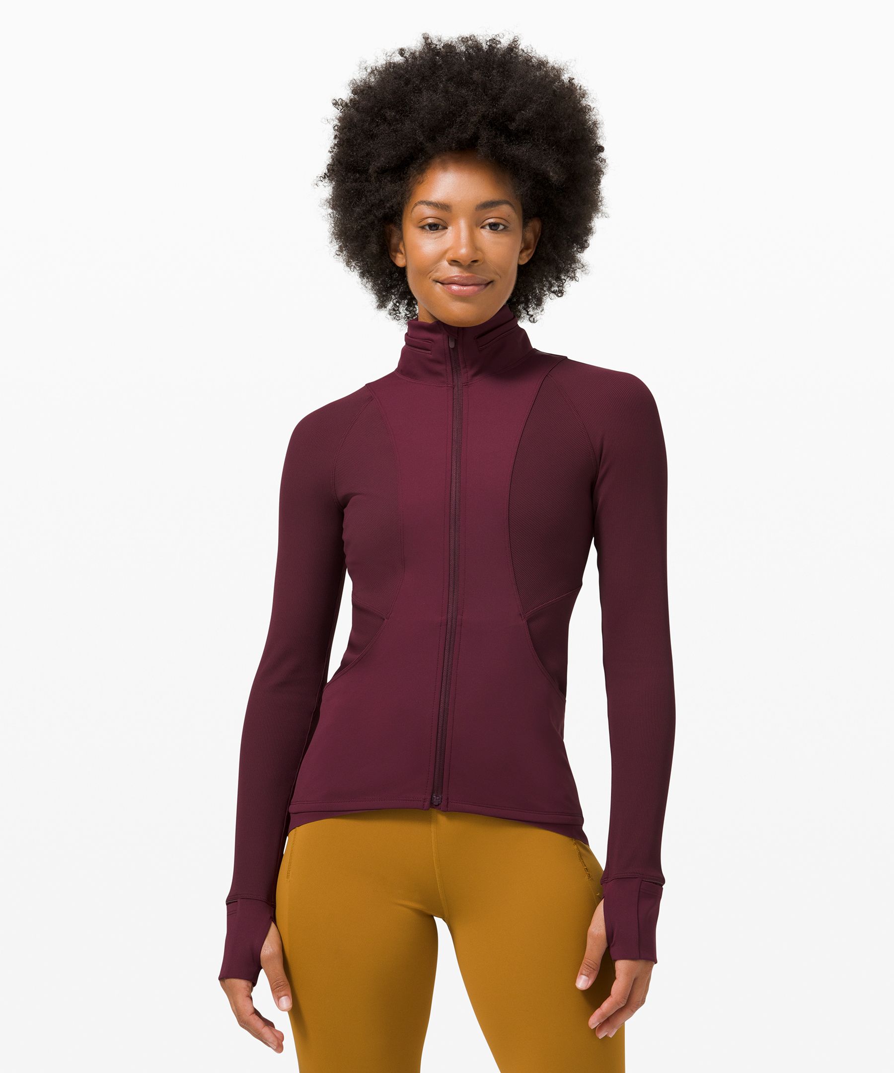 Lululemon Far And Free Jacket In Burgundy