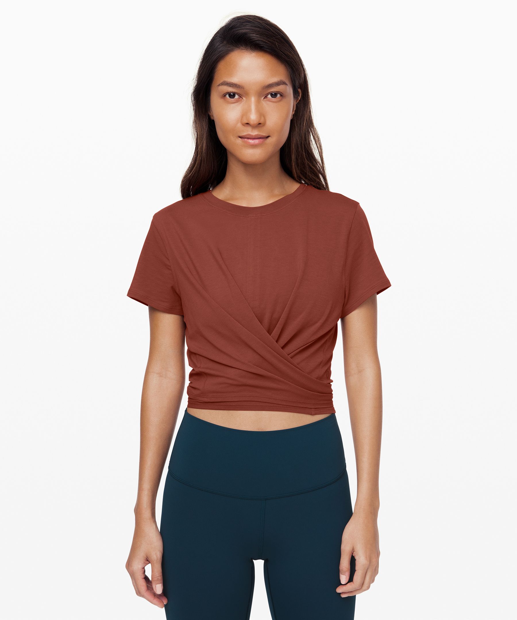 Lululemon Time To Restore Short Sleeve In Rustic Clay