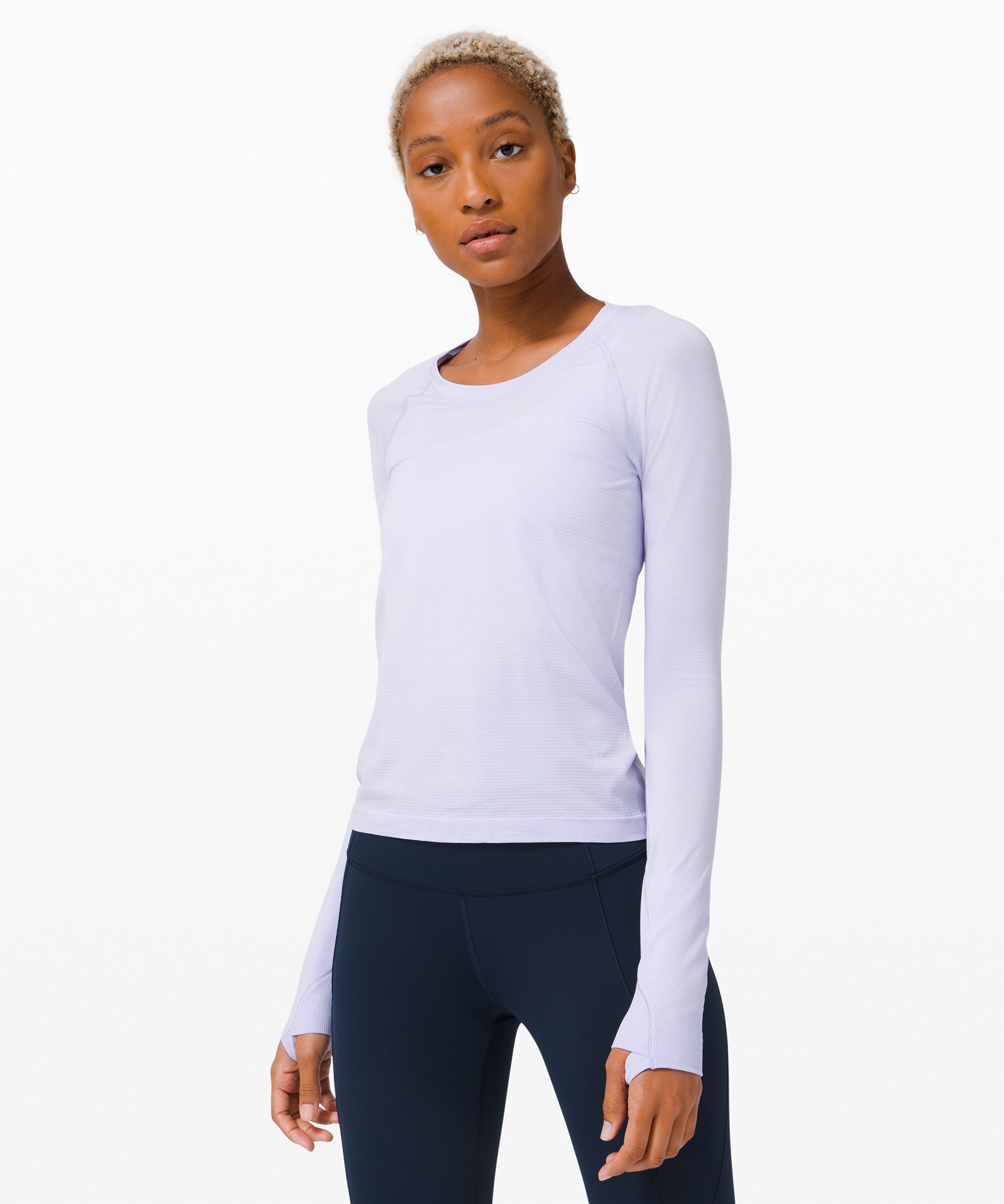 Swiftly Tech Long Sleeve 2.0 *Race Length, Pink Lychee/Pink Lychee