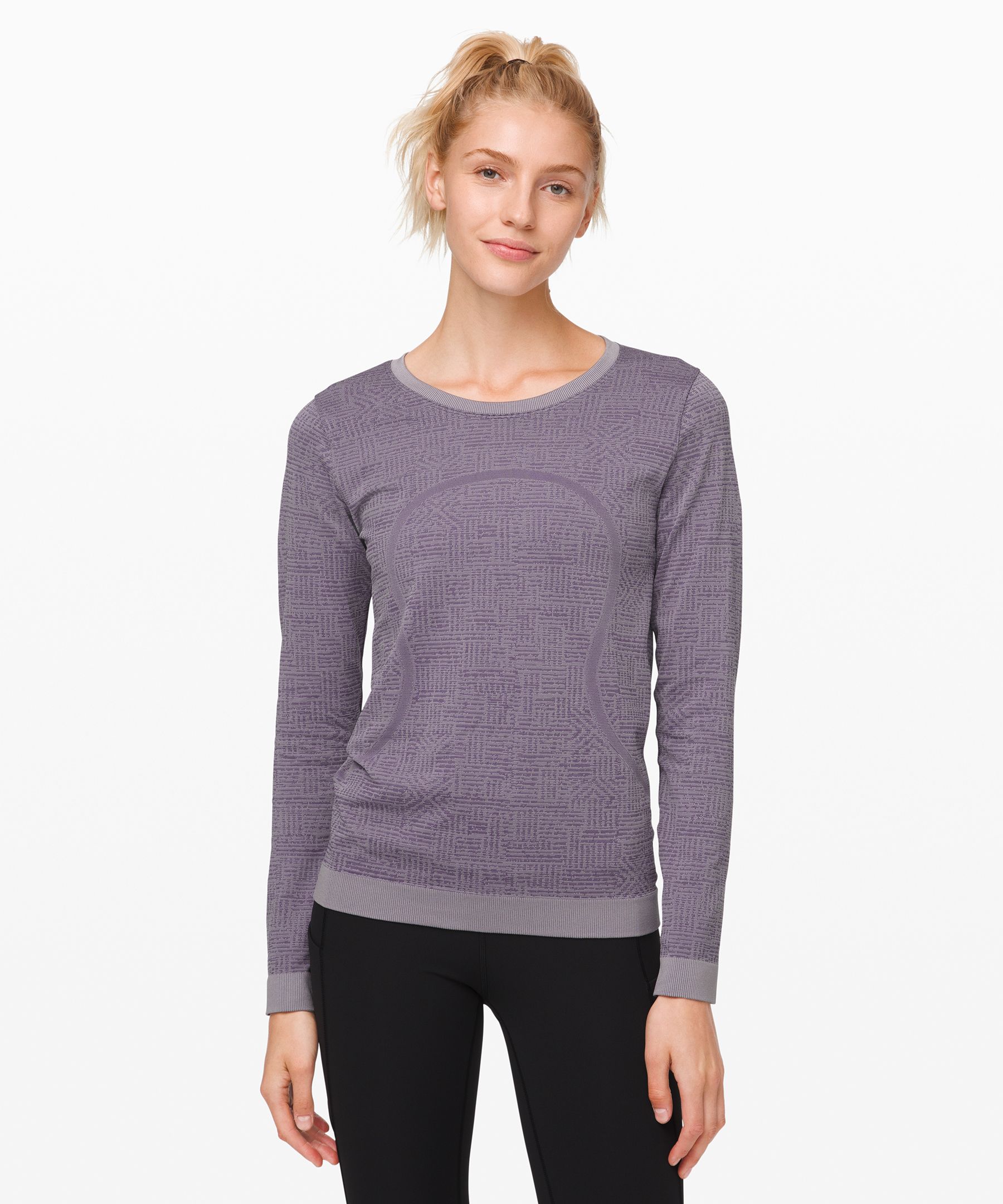 Lululemon Swiftly Relaxed Long Sleeve In Purple Quartz/violet Grey