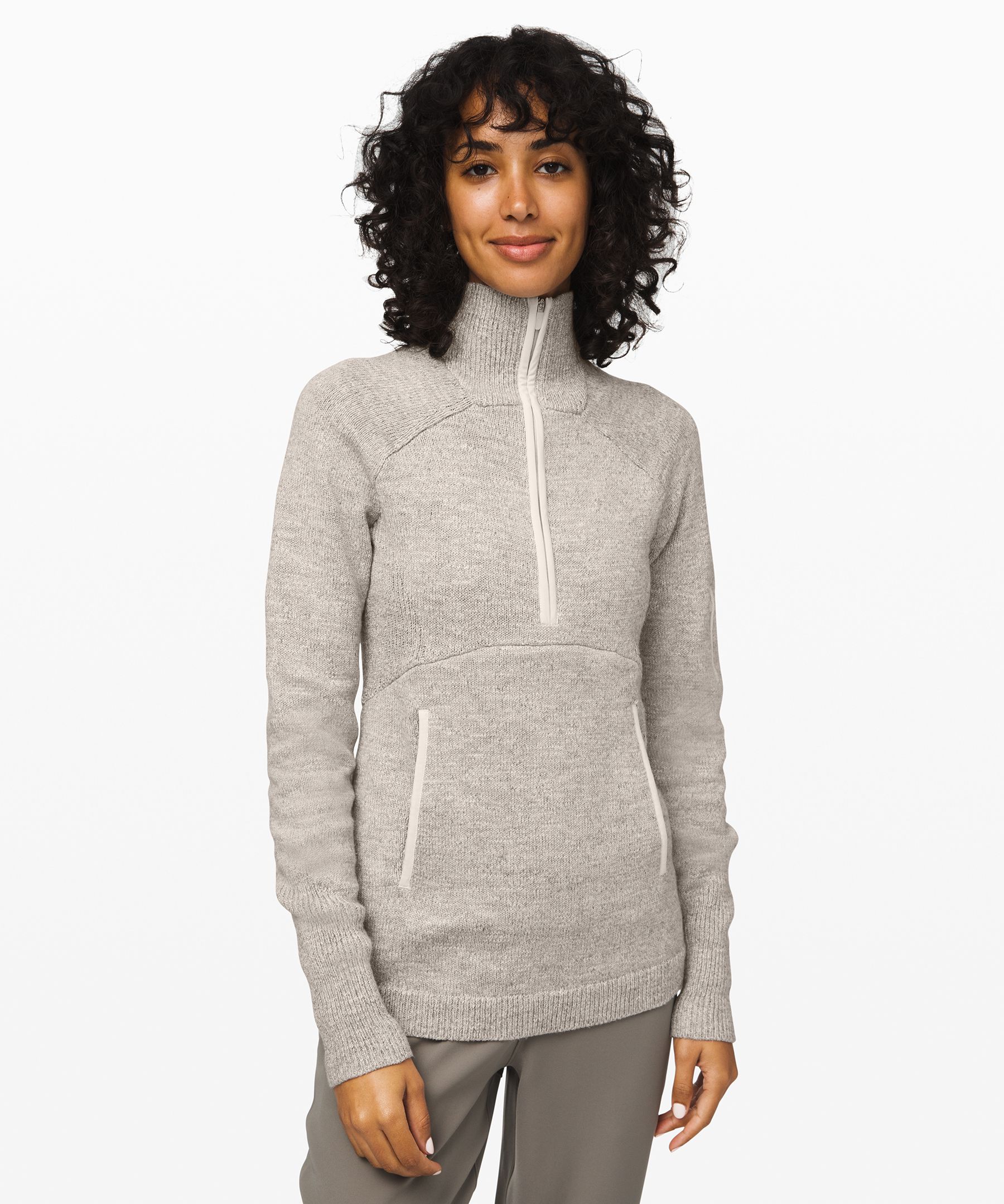 Heathered Core Ultra Light Grey Summit Stride Sweater