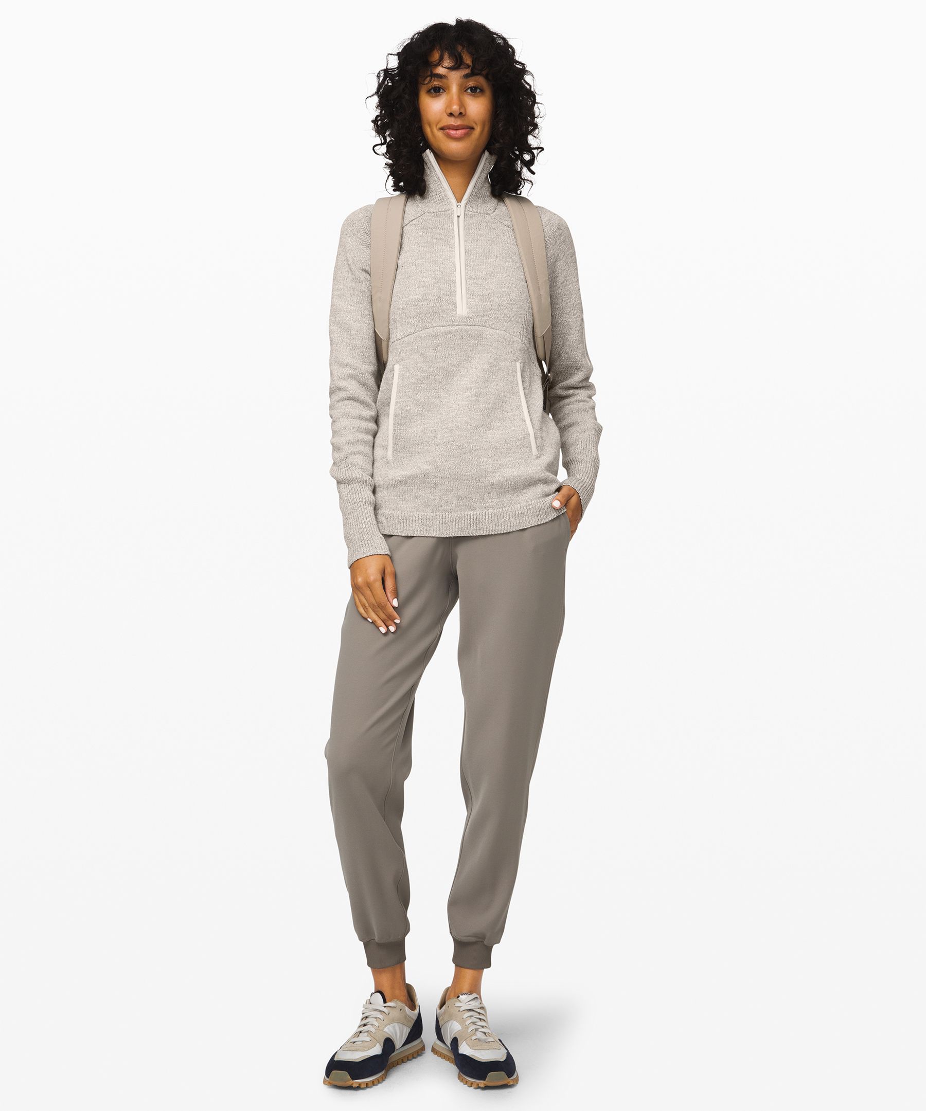 Heathered Core Ultra Light Grey Summit Stride Sweater