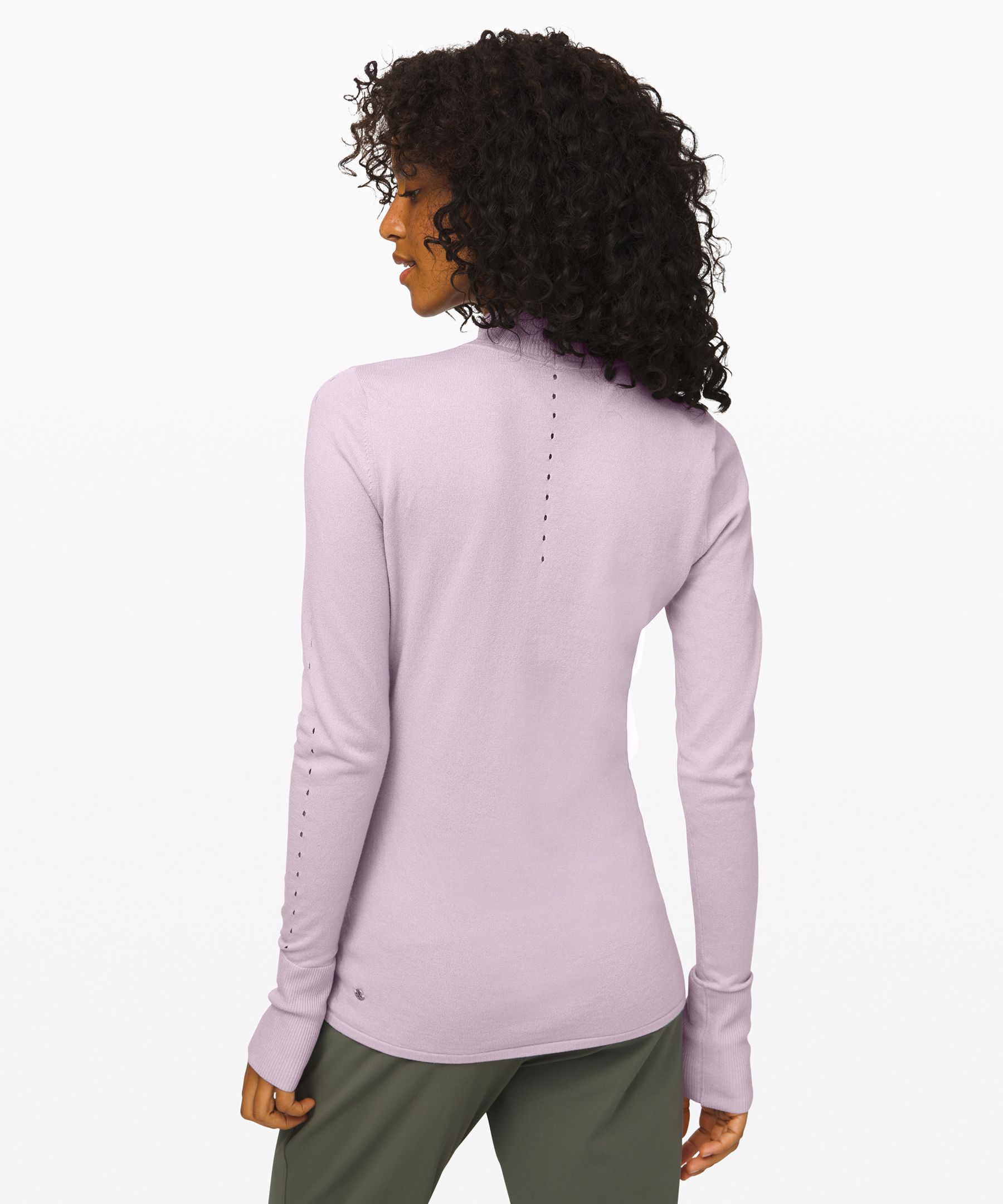 Silver Lilac Stand Steady Mock Neck Sweater Online Only