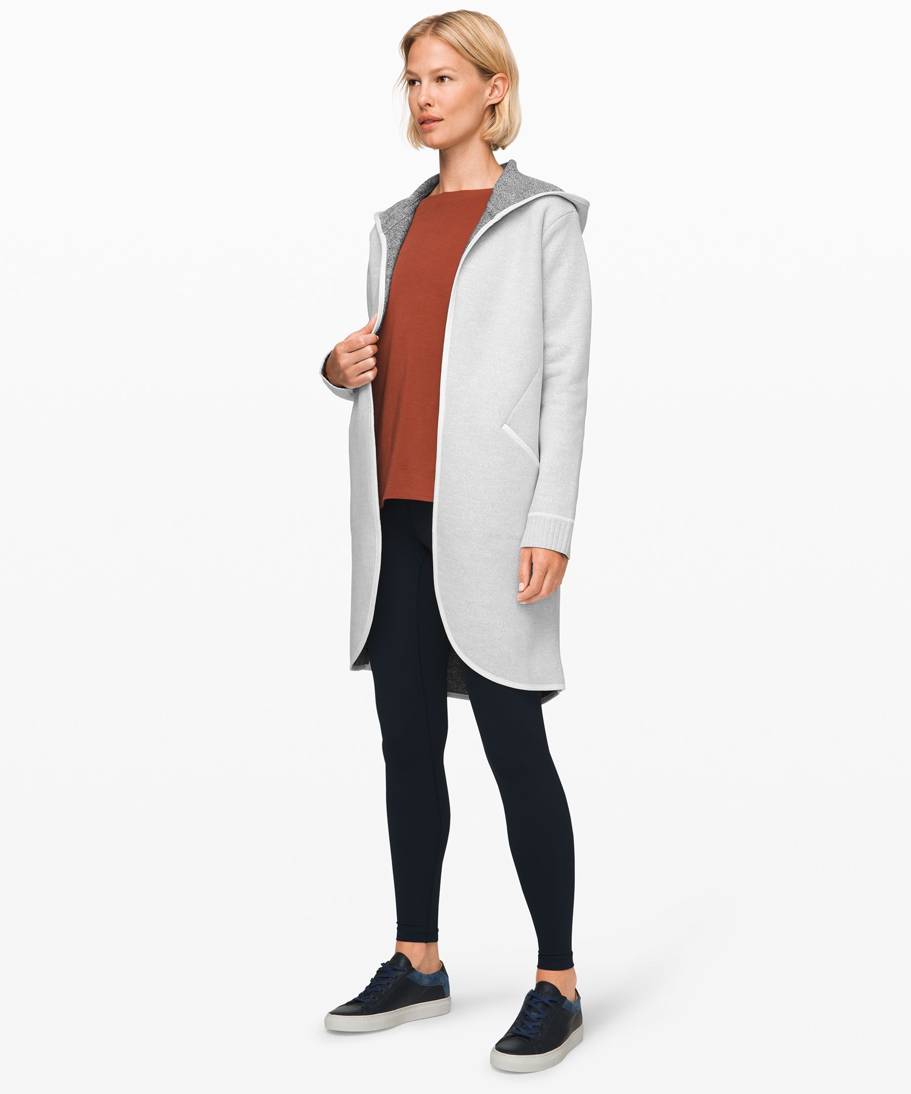 Lululemon All Afternoon Cardigan In Heathered Speckled Black/white