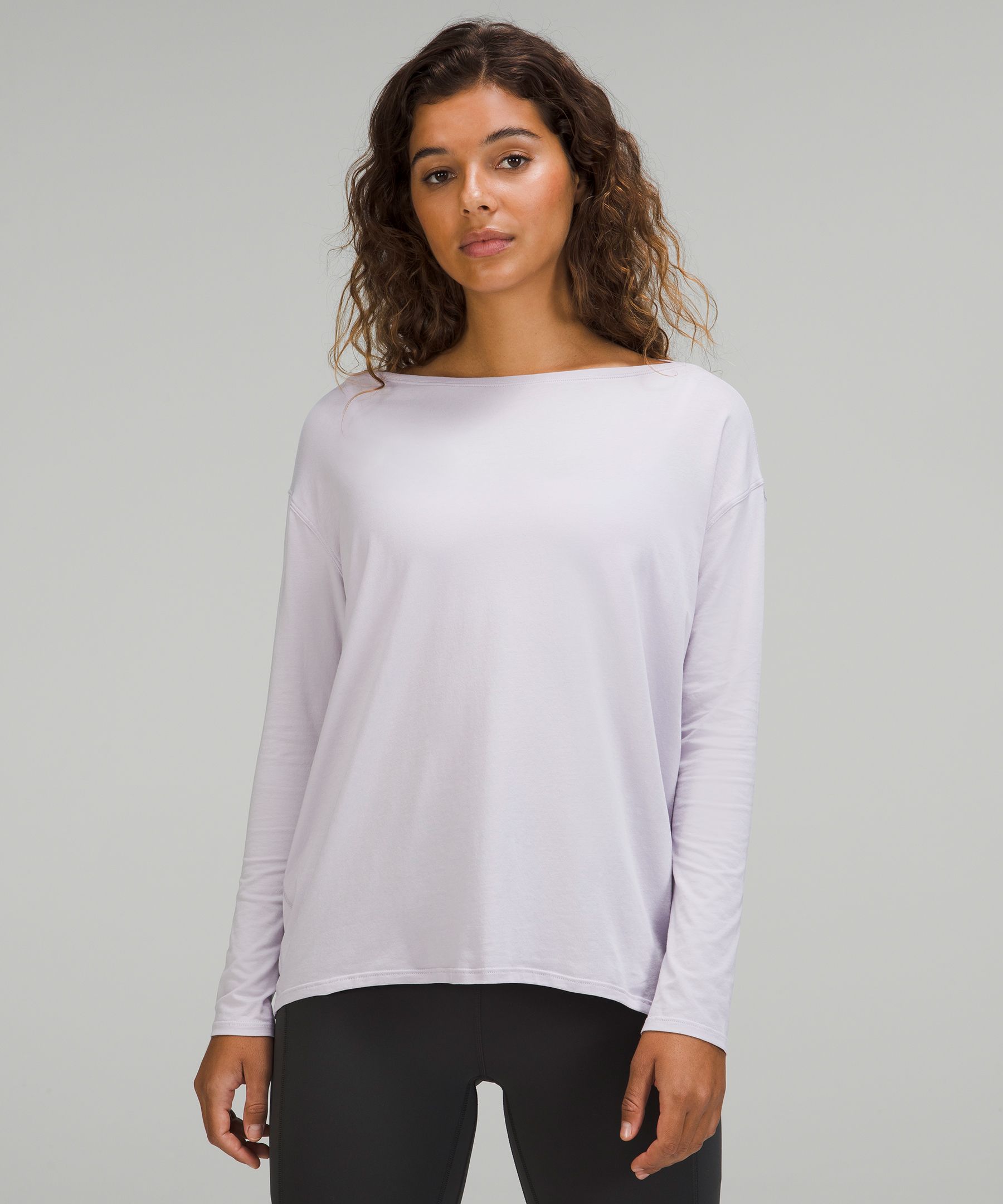 Lululemon Back In Action Long-sleeve Shirt - Short Serve Stripe Heathered  Spiced Chai White