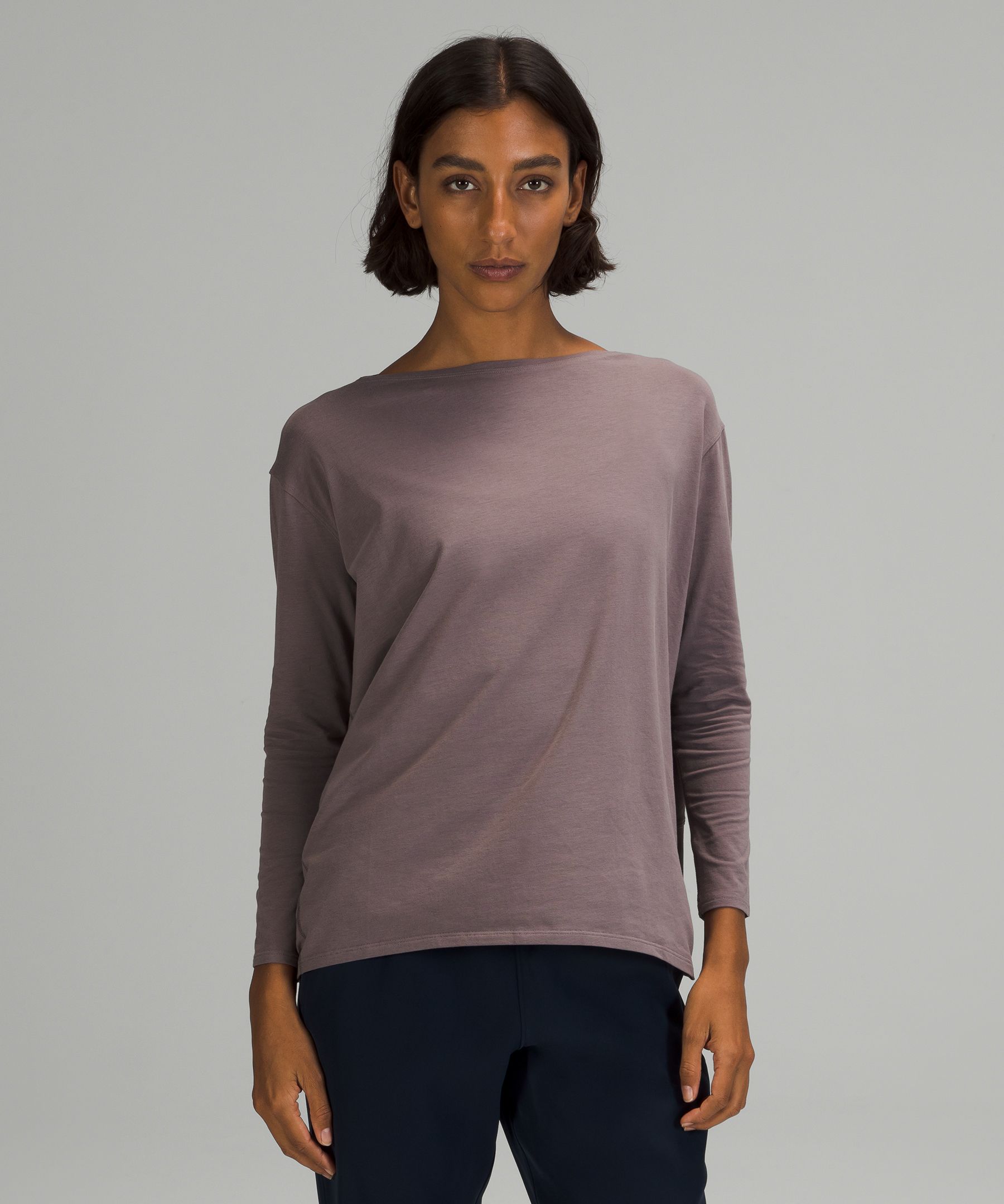 Lululemon Back In Action Long Sleeve Shirt In Lunar Rock