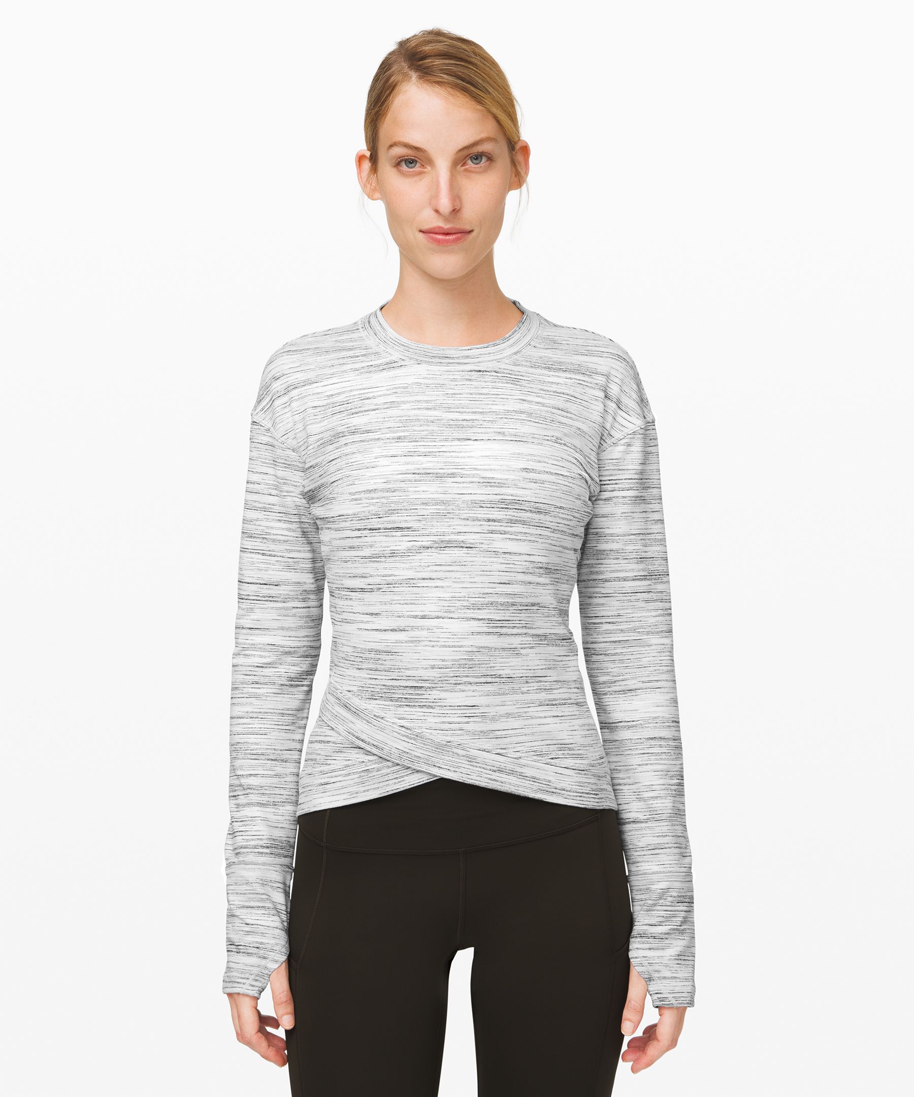 Lululemon Close To Crossing Long Sleeve Rulu In Heritage Camo Jacquard  Black Lunar Rock