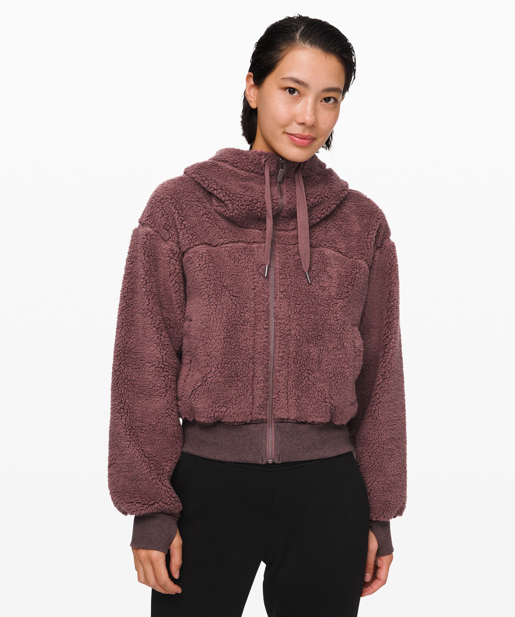 Garage mock clearance neck sherpa jacket