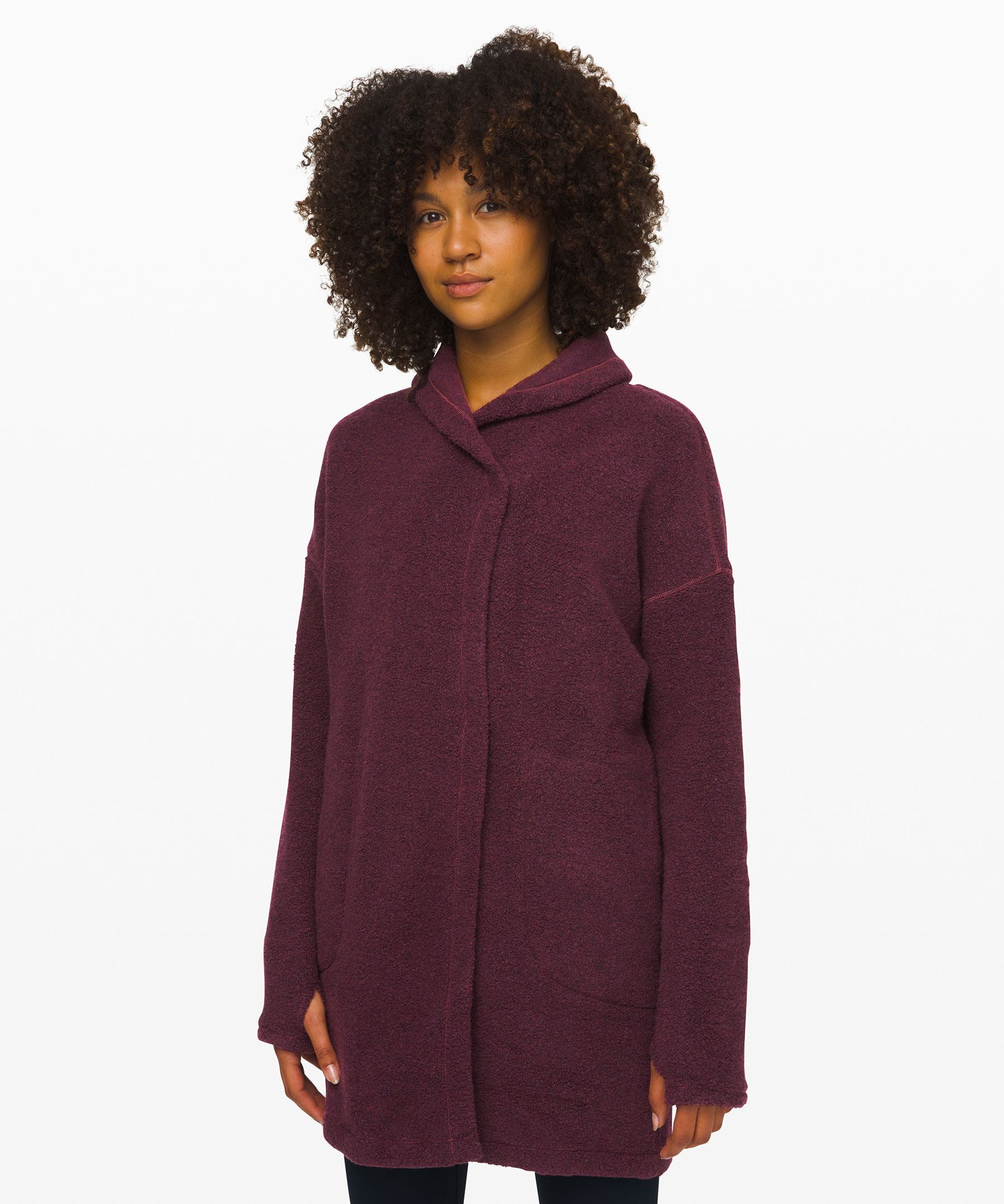 Lululemon Sincerely Sherpa Wrap In Heathered Arctic Plum