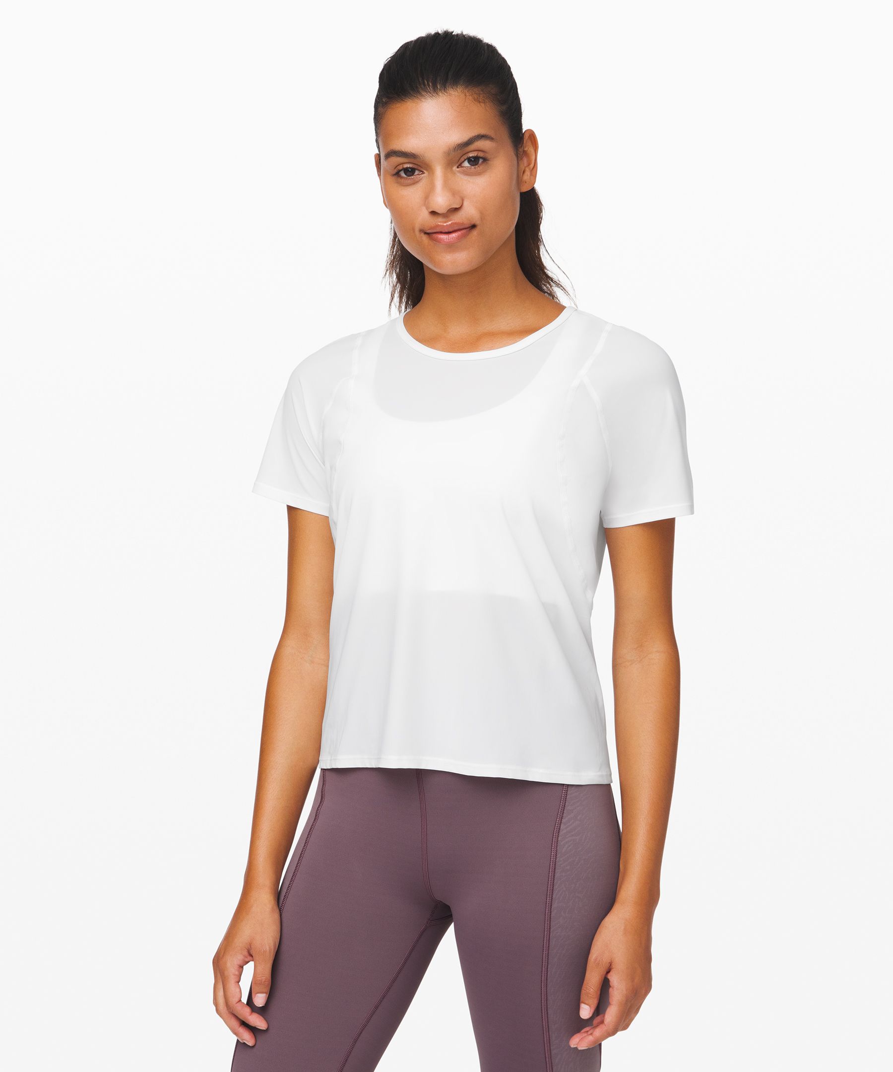 LULULEMON GRAY OUTRUN CROP POWER 17