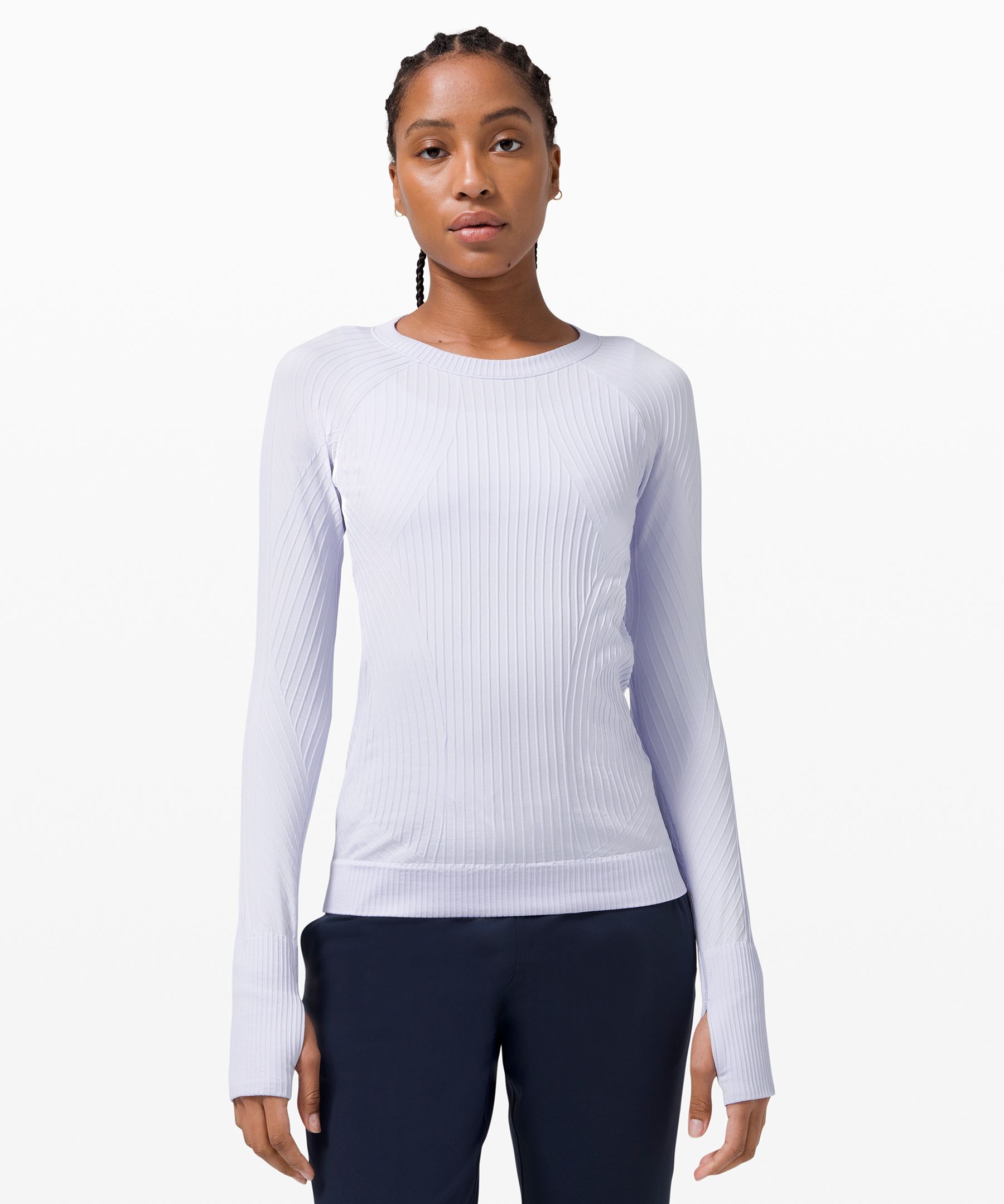 Lululemon Rest Less Pullover - Herringbone Fade Black / White