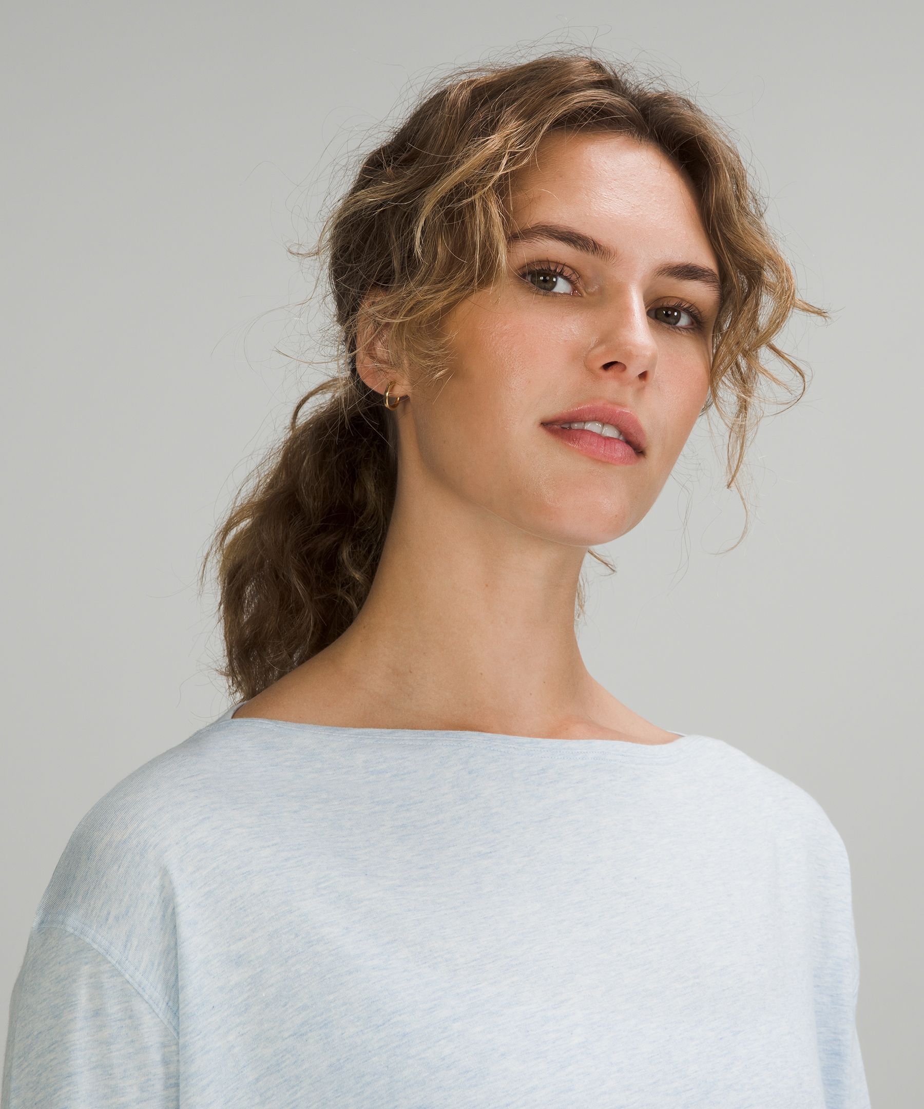 Lululemon Back In Action Long-sleeve Shirt - Short Serve Stripe Heathered  Spiced Chai White