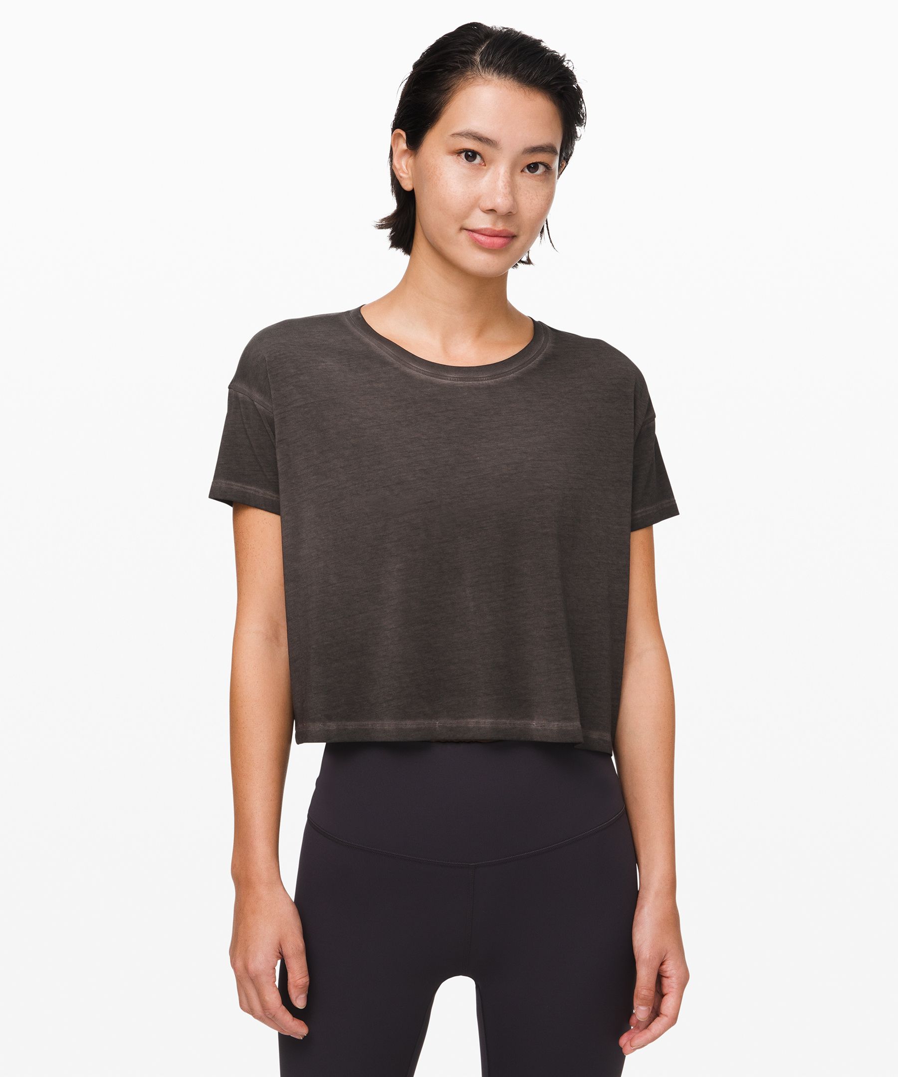 Lululemon Cates Tee *fade In Washed Black