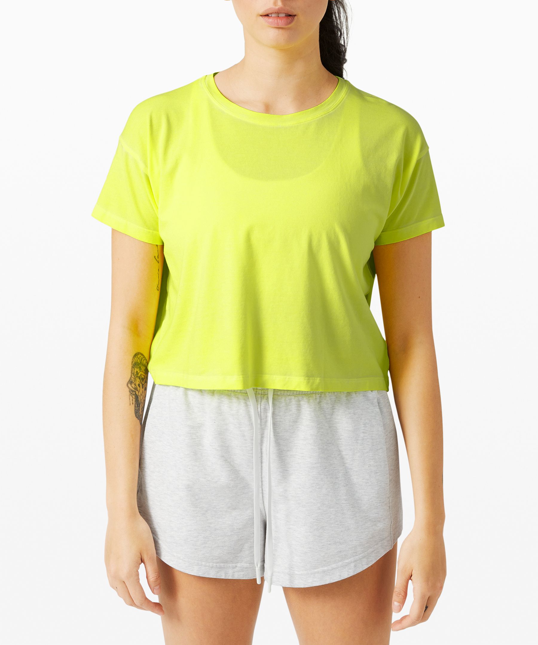 Lululemon Cates T-shirt In Sublimado Pigment Dye Highlight Yellow