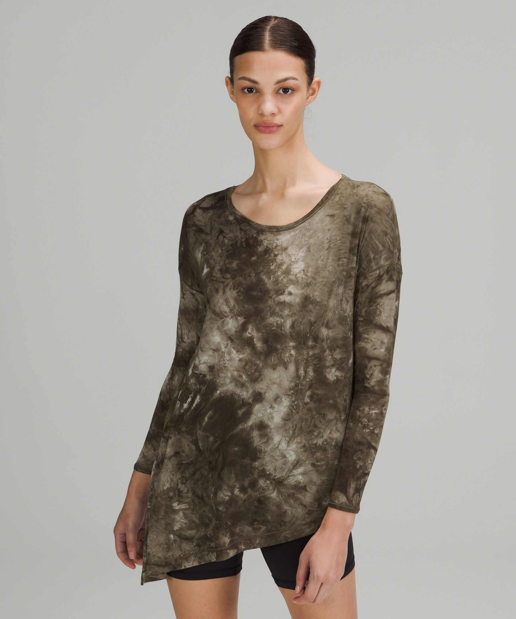 Lululemon To The Point Long Sleeve Shirt Mist In Brown
