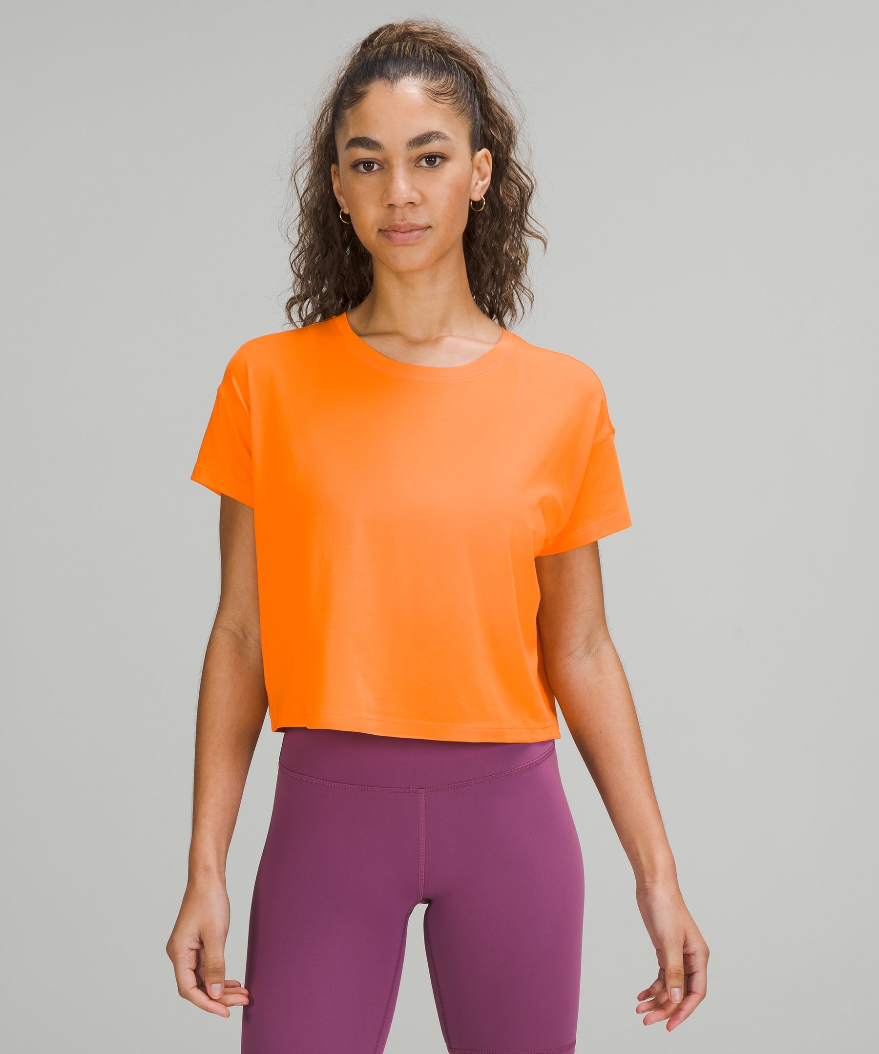 Lululemon Cates Tee PIMA COTTON Size 6 Cates tee Canyon orange