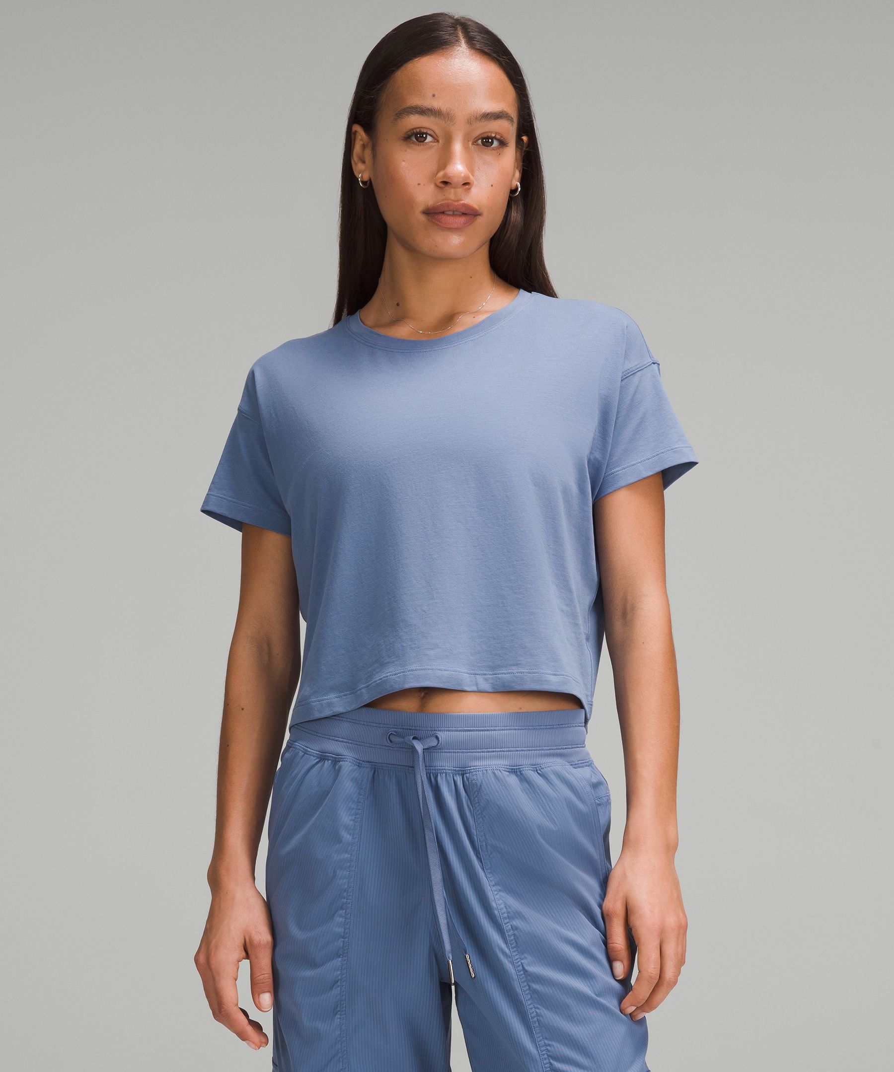 Lululemon Cates Cropped T-shirt In Blue