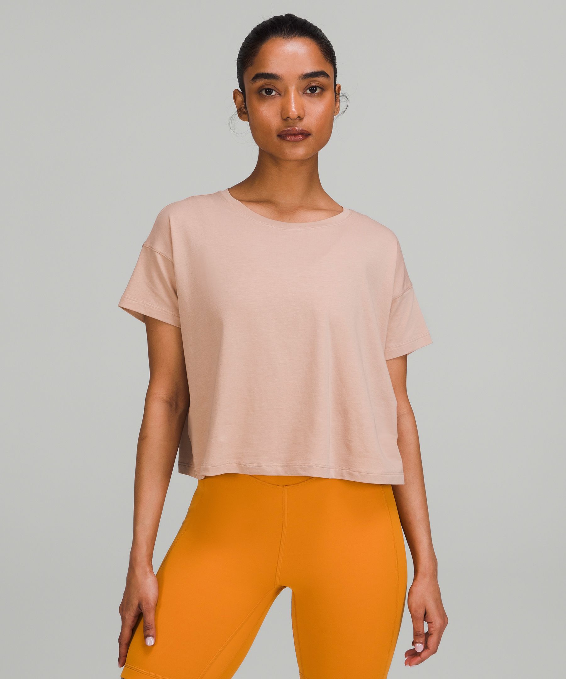 Lululemon Cates Tee PIMA COTTON Size 6 Cates tee Canyon orange