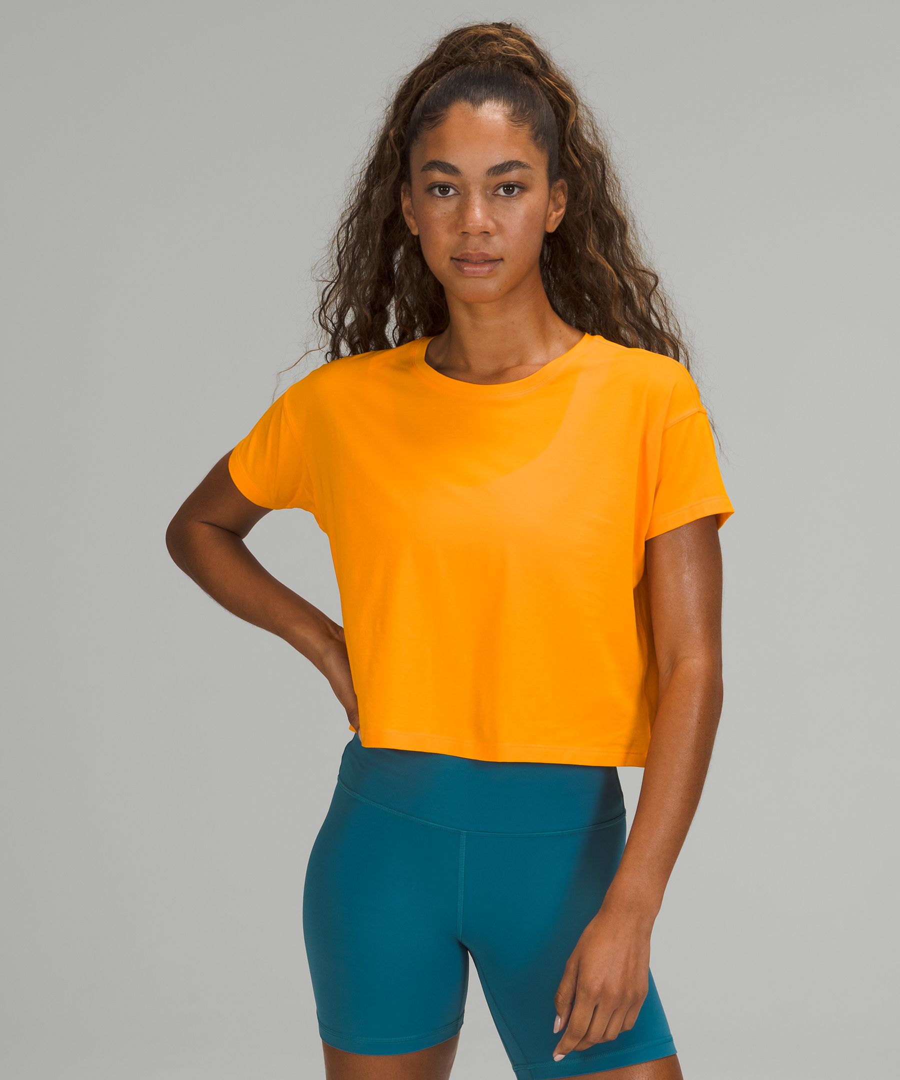 Lululemon Cates Tee PIMA COTTON Size 6 Cates tee Canyon orange