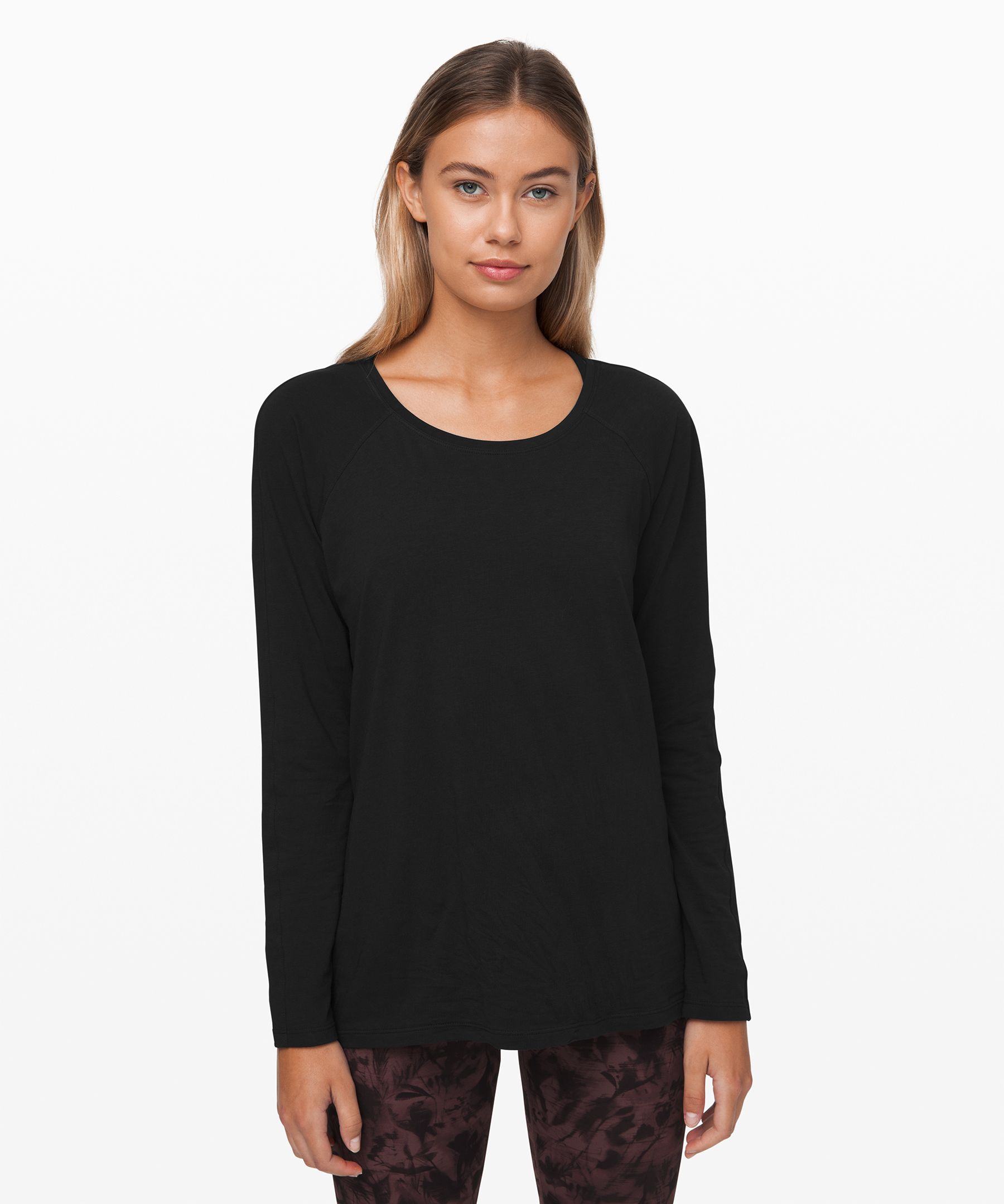 Lululemon Sheer Will Long Sleeve *camo In Black