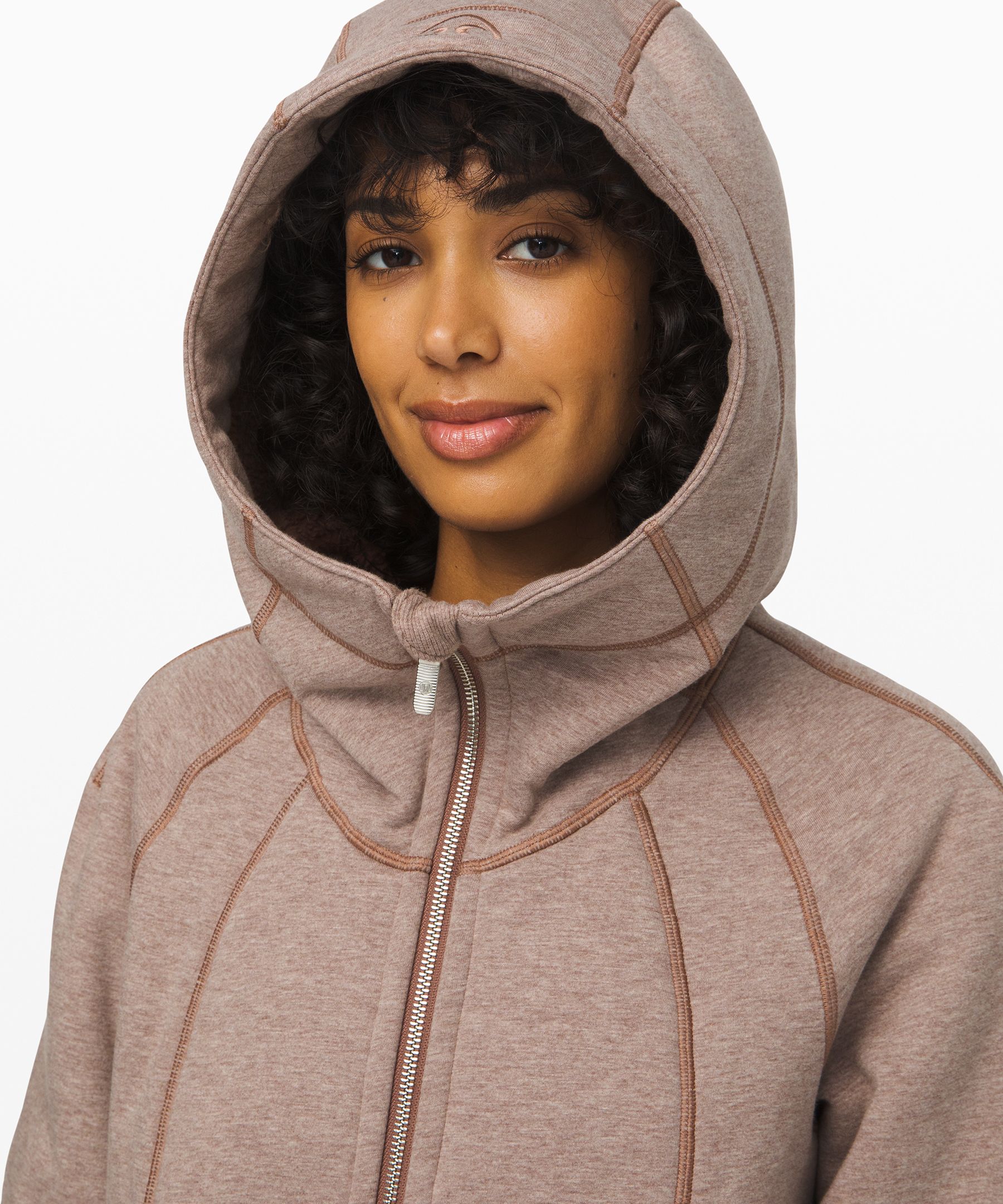 heathered sherpa hoodie