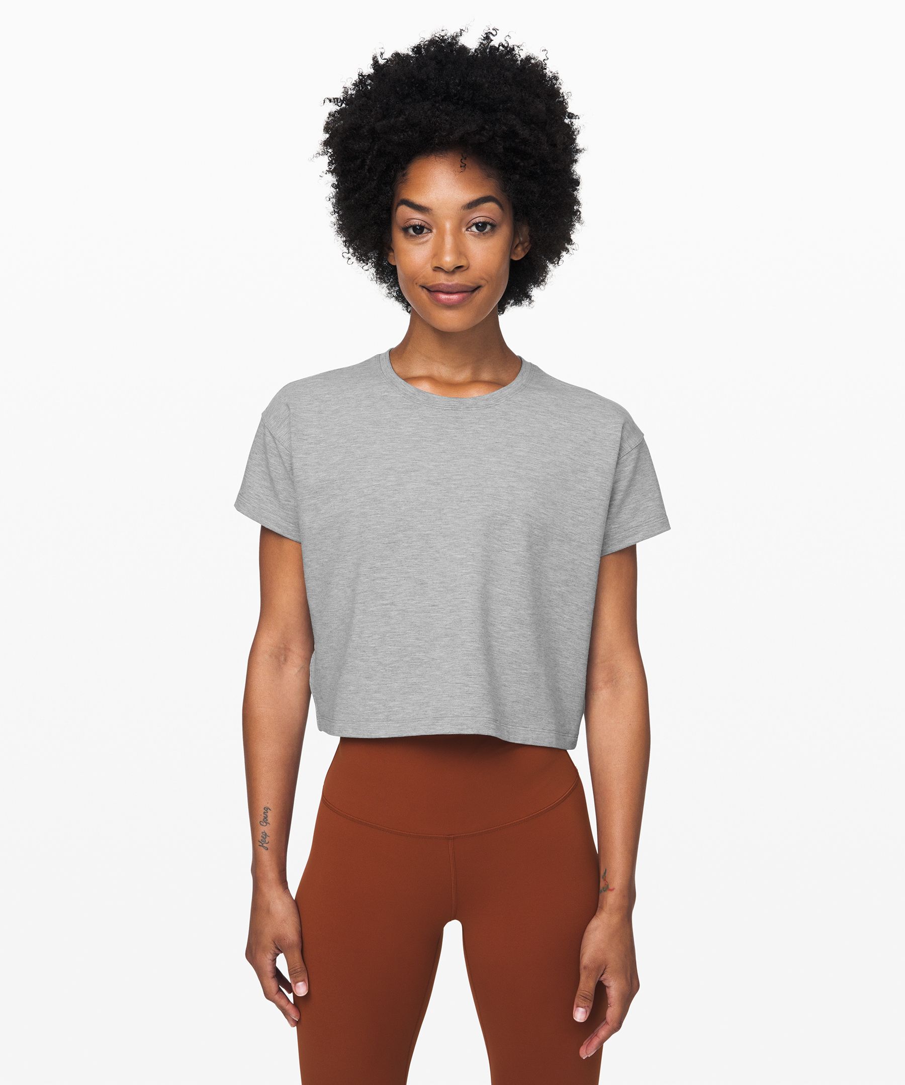 Lululemon Cates T-shirt In Heathered Core Light Grey