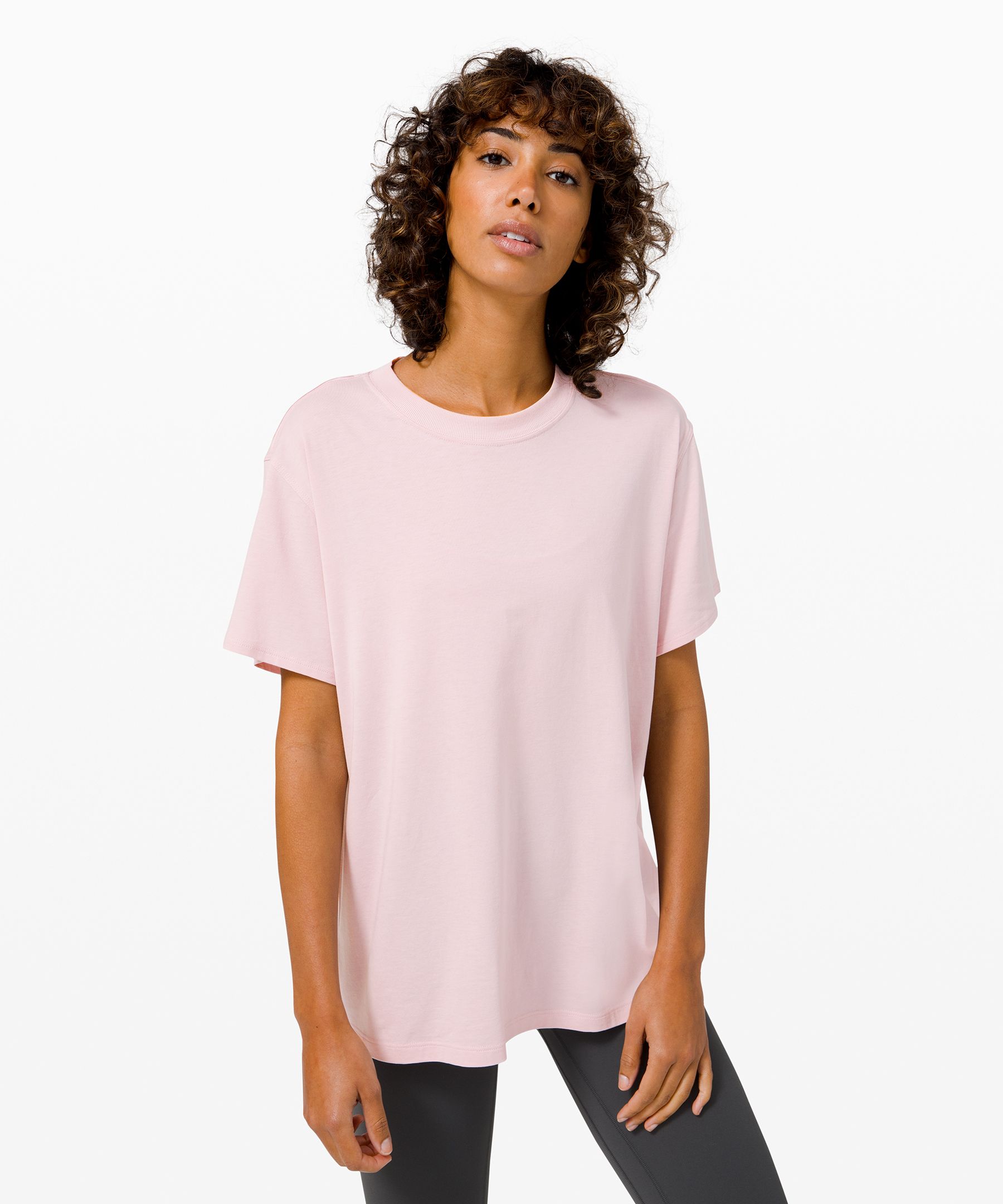 Lululemon All Yours Boyfriend Tee In Porcelain Pink