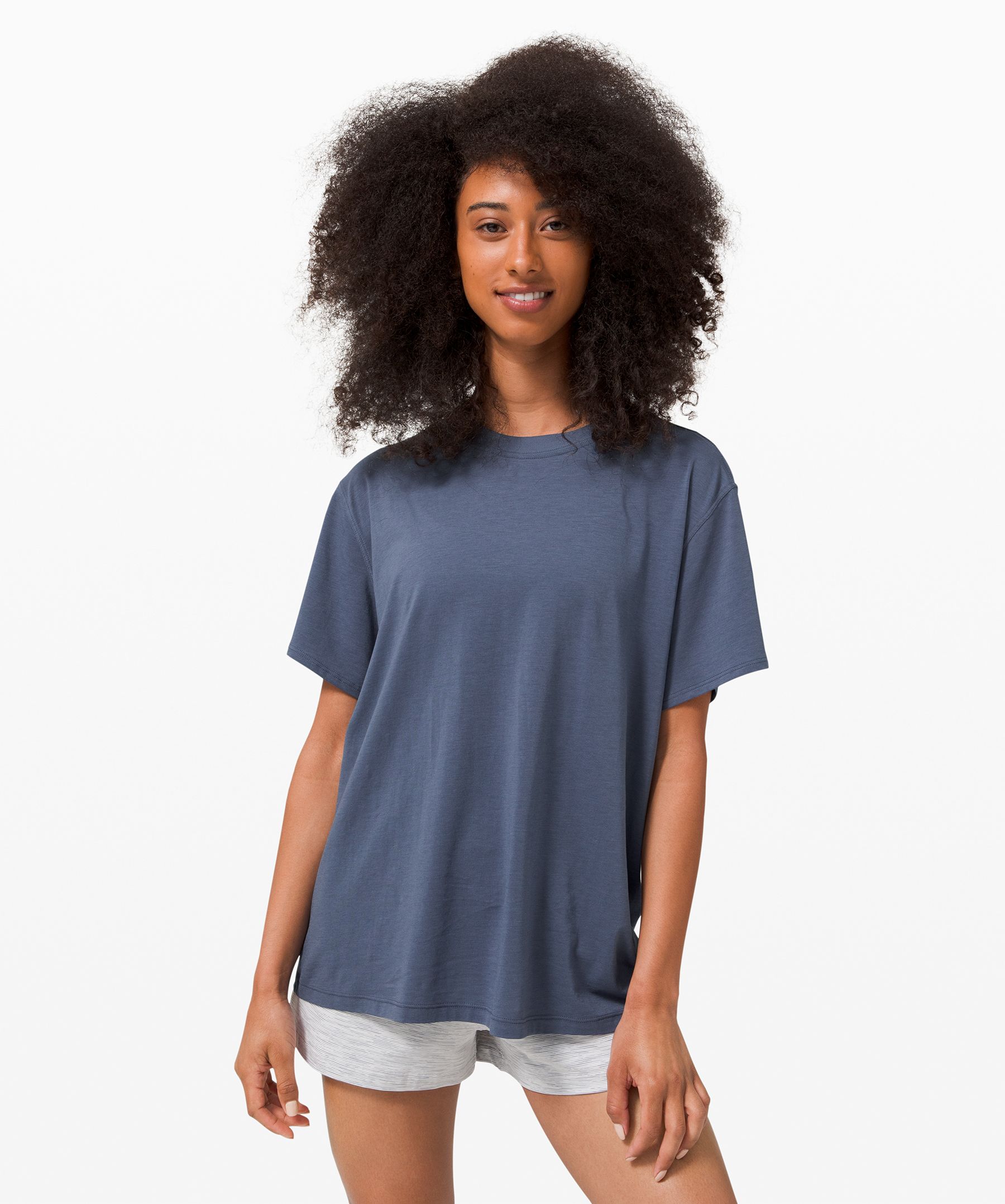 Lululemon All Yours Boyfriend Tee In Ink Blue