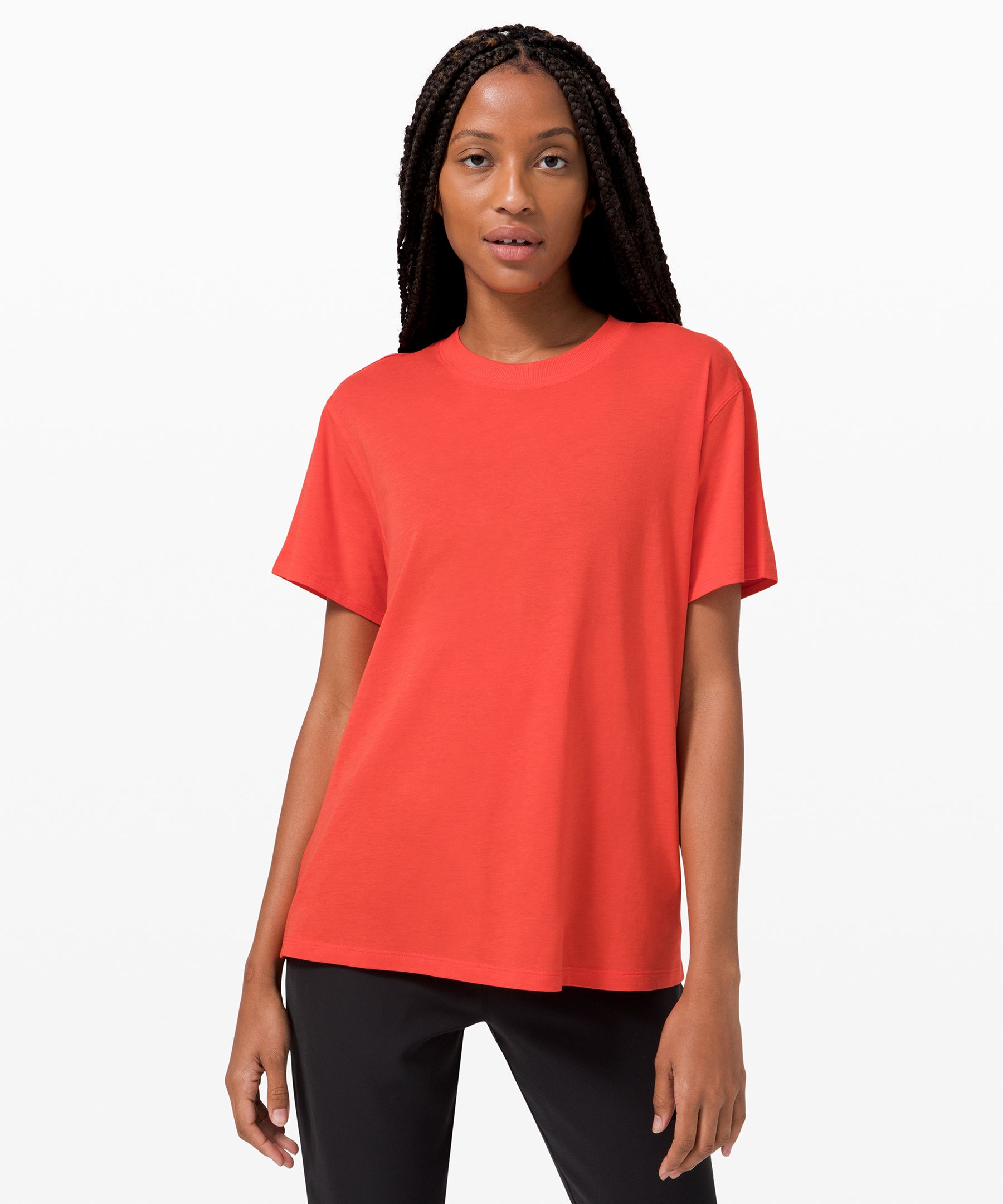 Lululemon All Yours Cotton T-shirt In Carnation Red