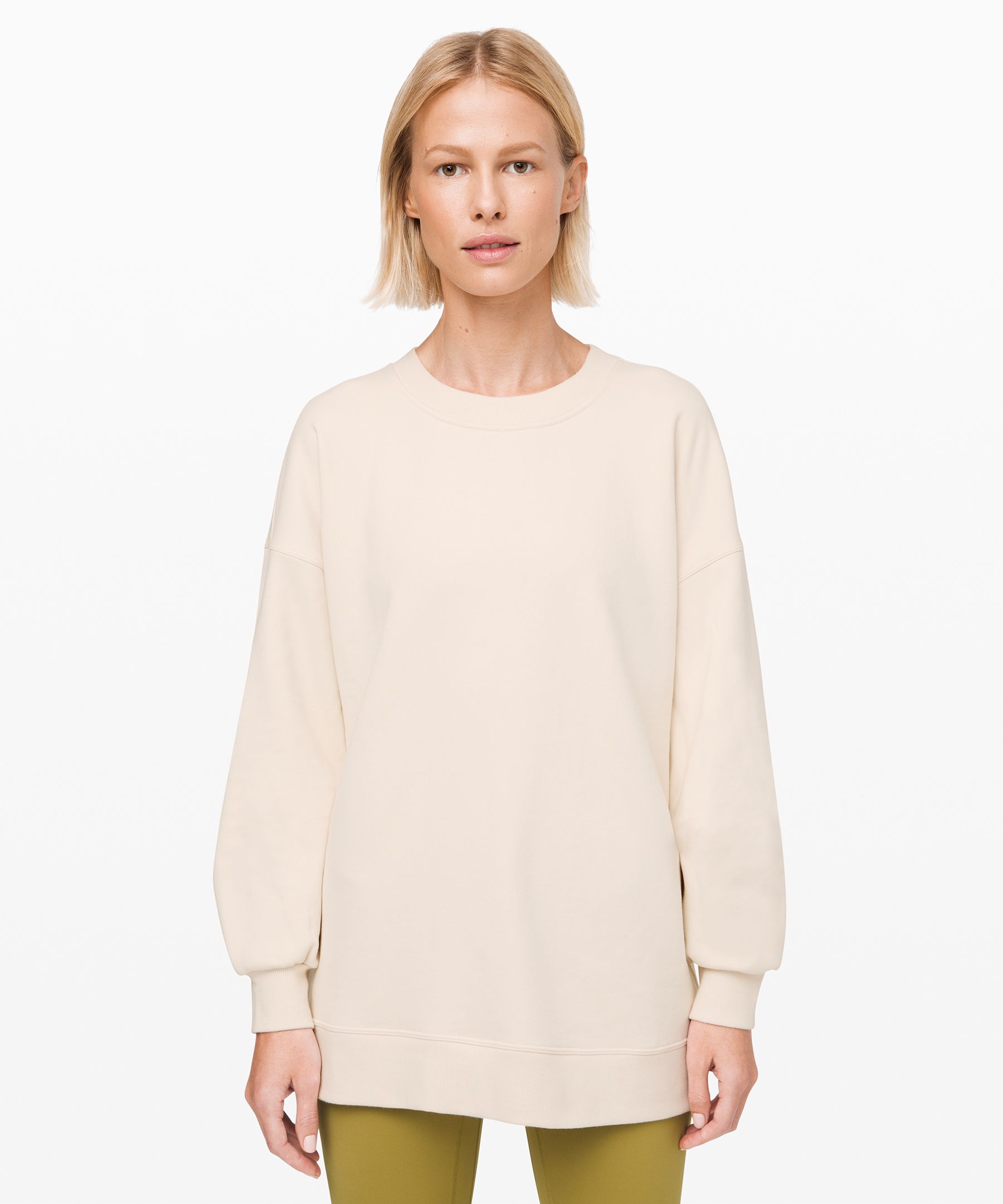 Lululemon Perfectly Oversized Crew In Light Ivory