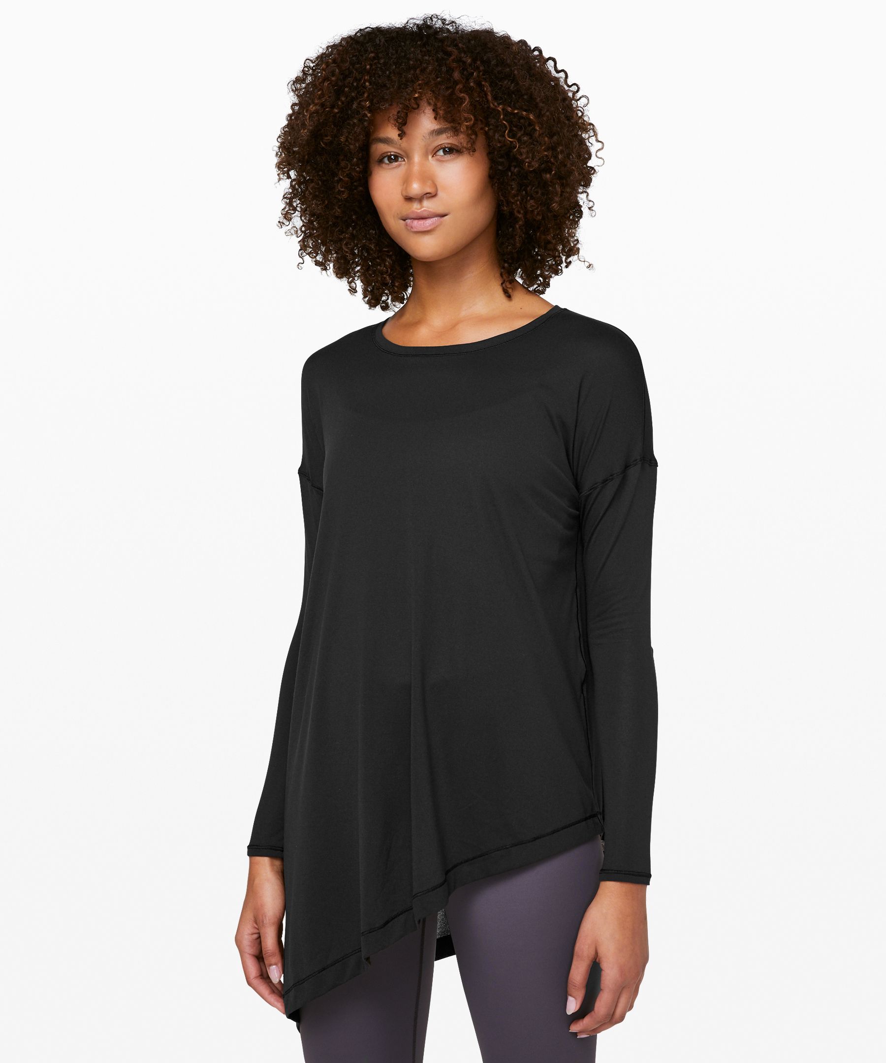 Lululemon To The Point Long Sleeve *mist In Black