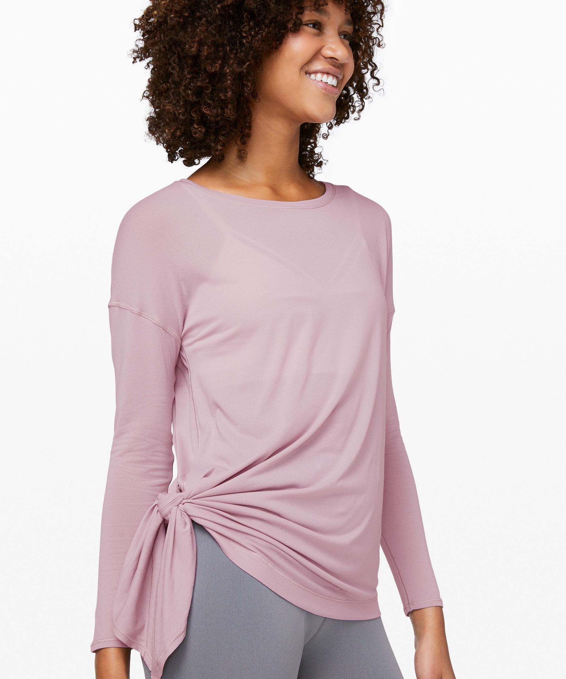 Lululemon To The Point Long Sleeve *mist In Smoky Blush