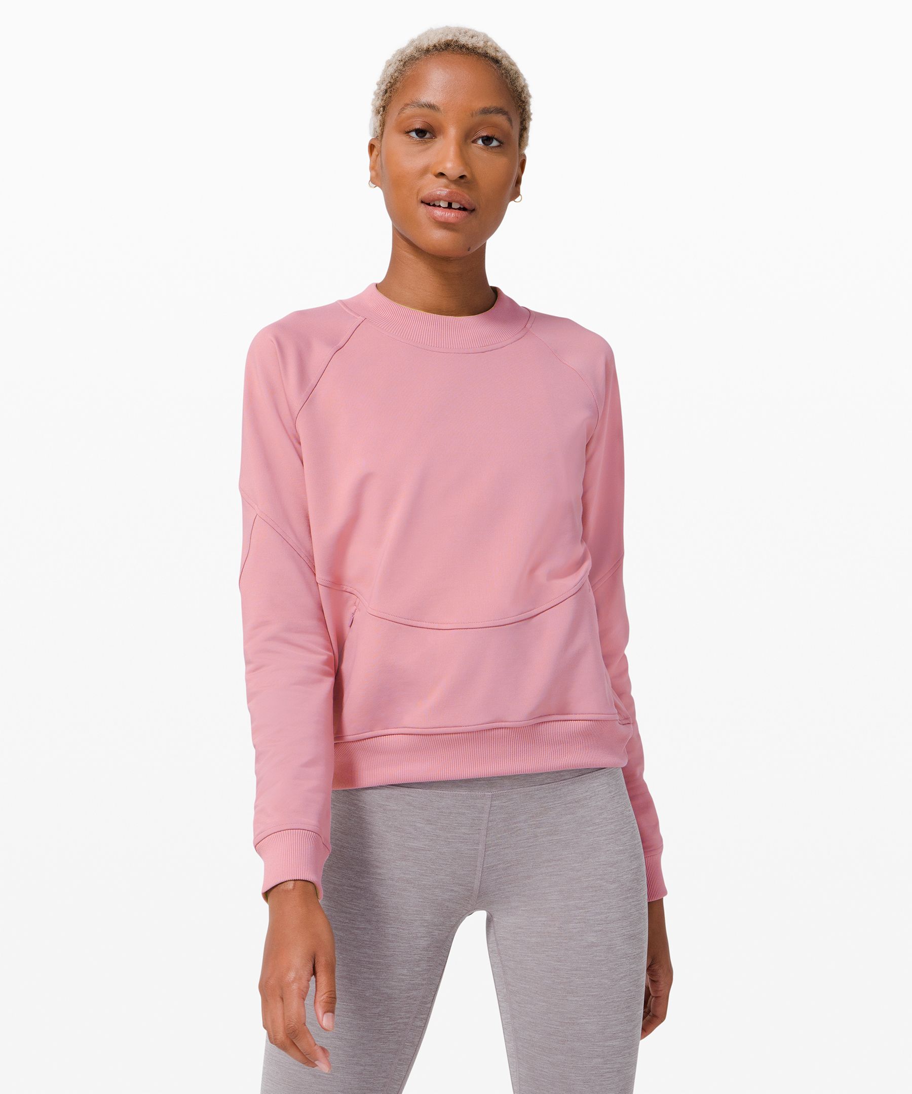 Lululemon City Sweat Crew *online Only In Pink ModeSens