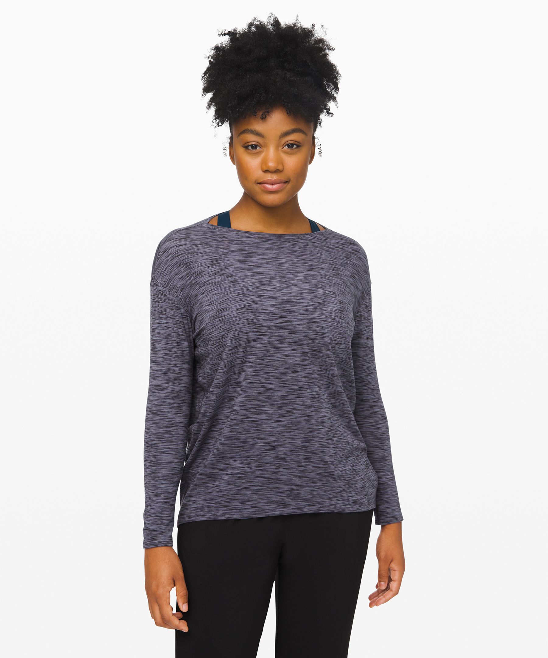 Lululemon Back In Action Long Sleeve In Black