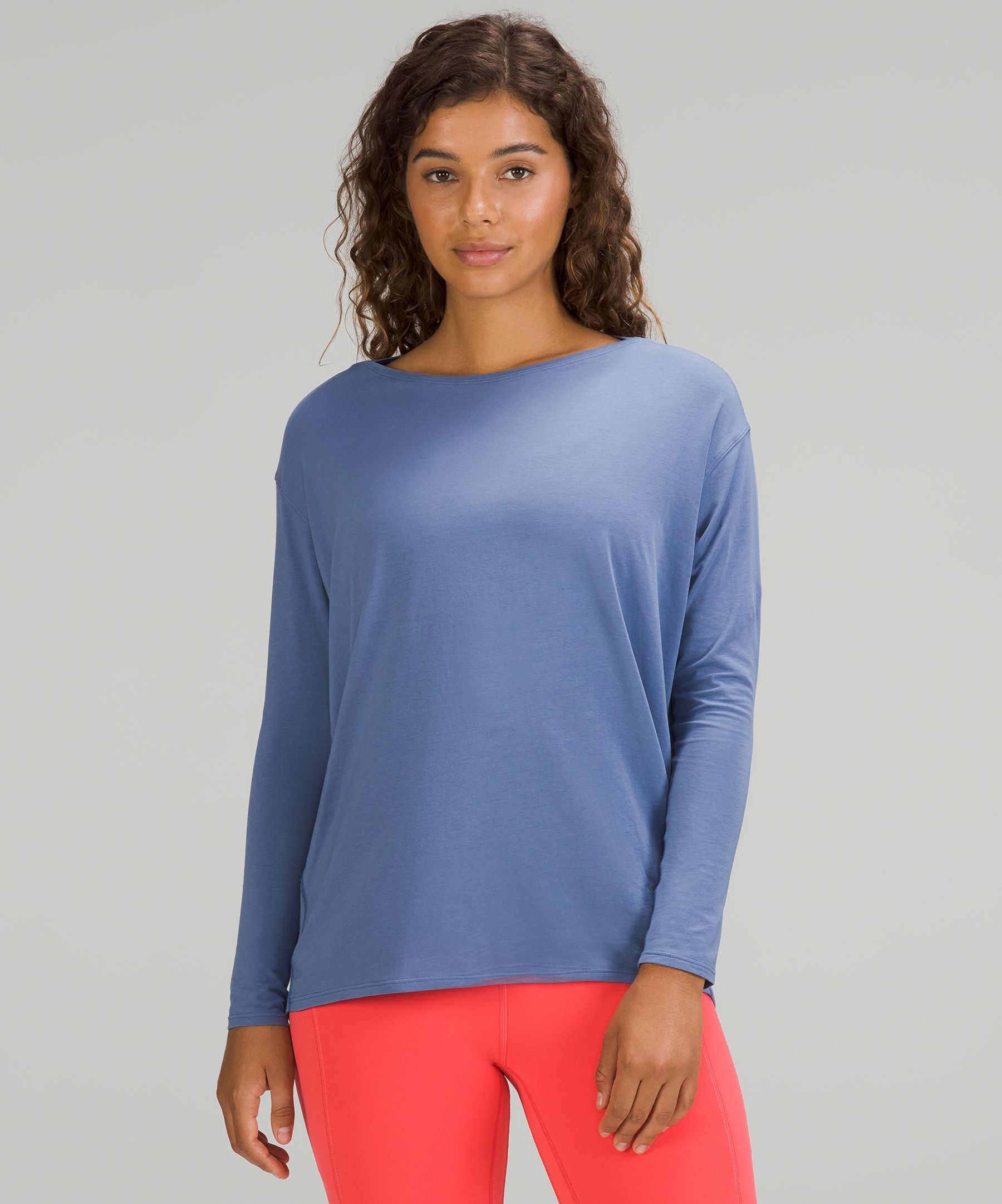Lululemon Back In Action Long Sleeve Shirt In Water Drop