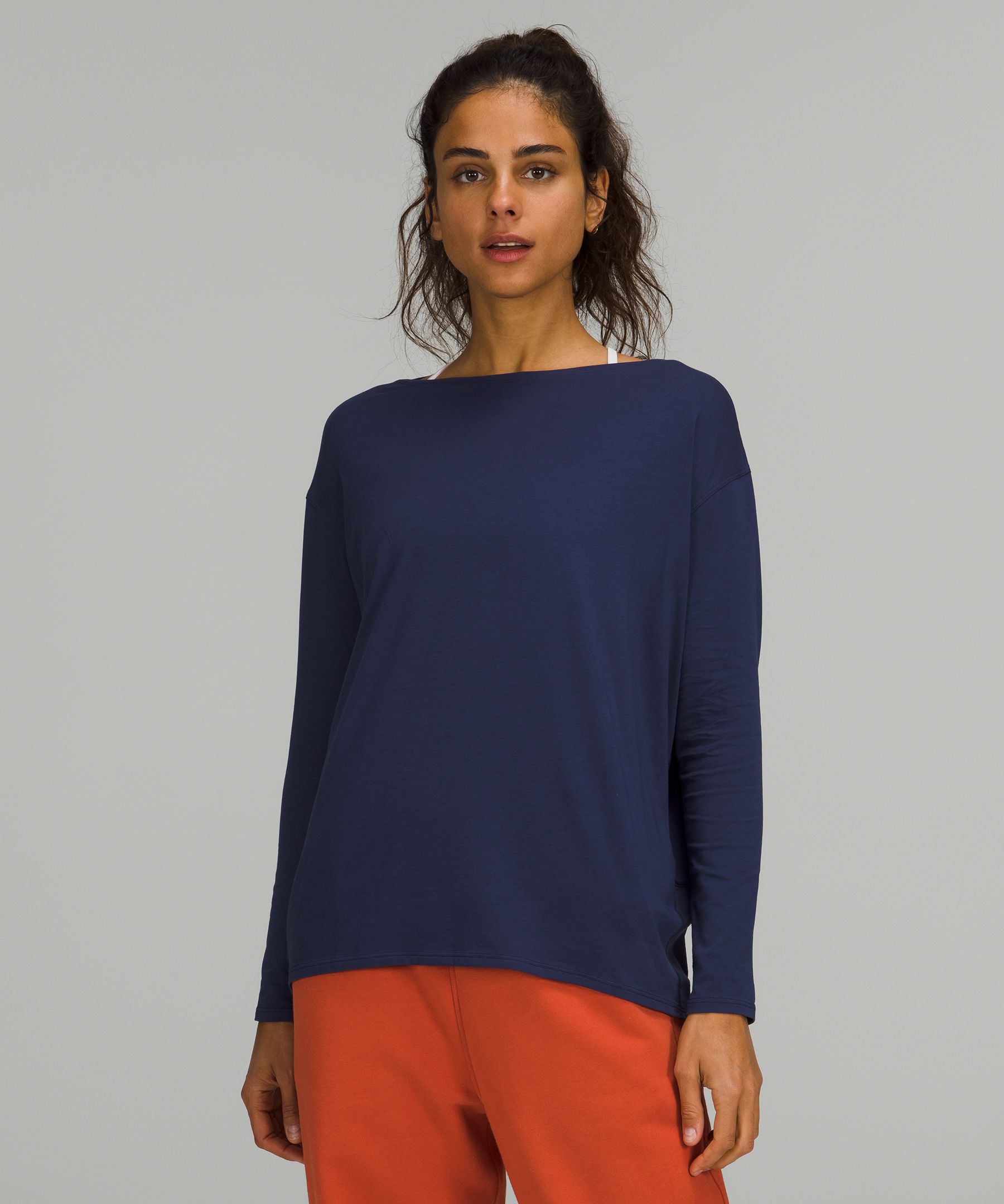Lululemon Back In Action Long Sleeve Shirt In Night Sea
