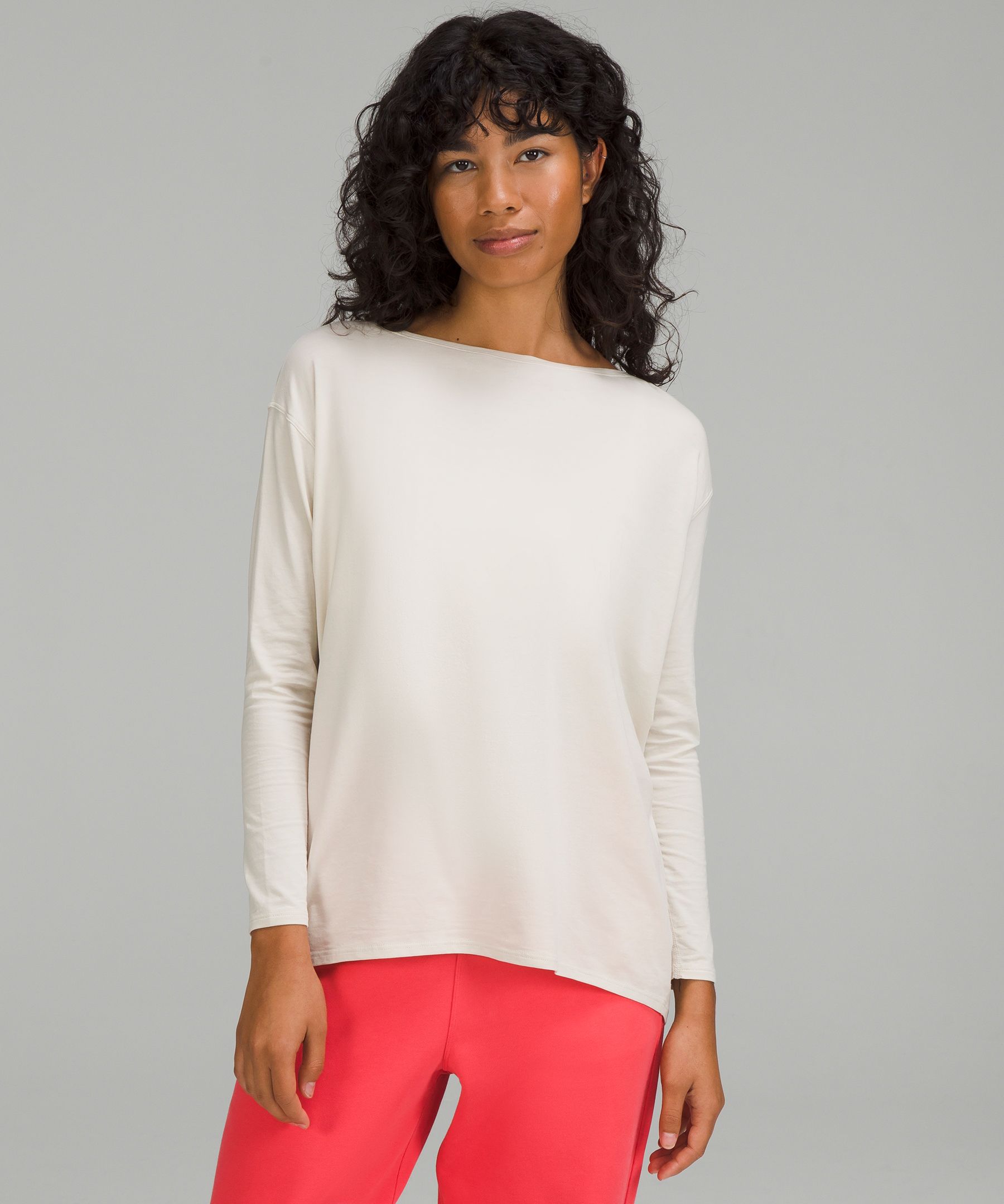 Lululemon Back In Action Long Sleeve Shirt In Natural Ivory