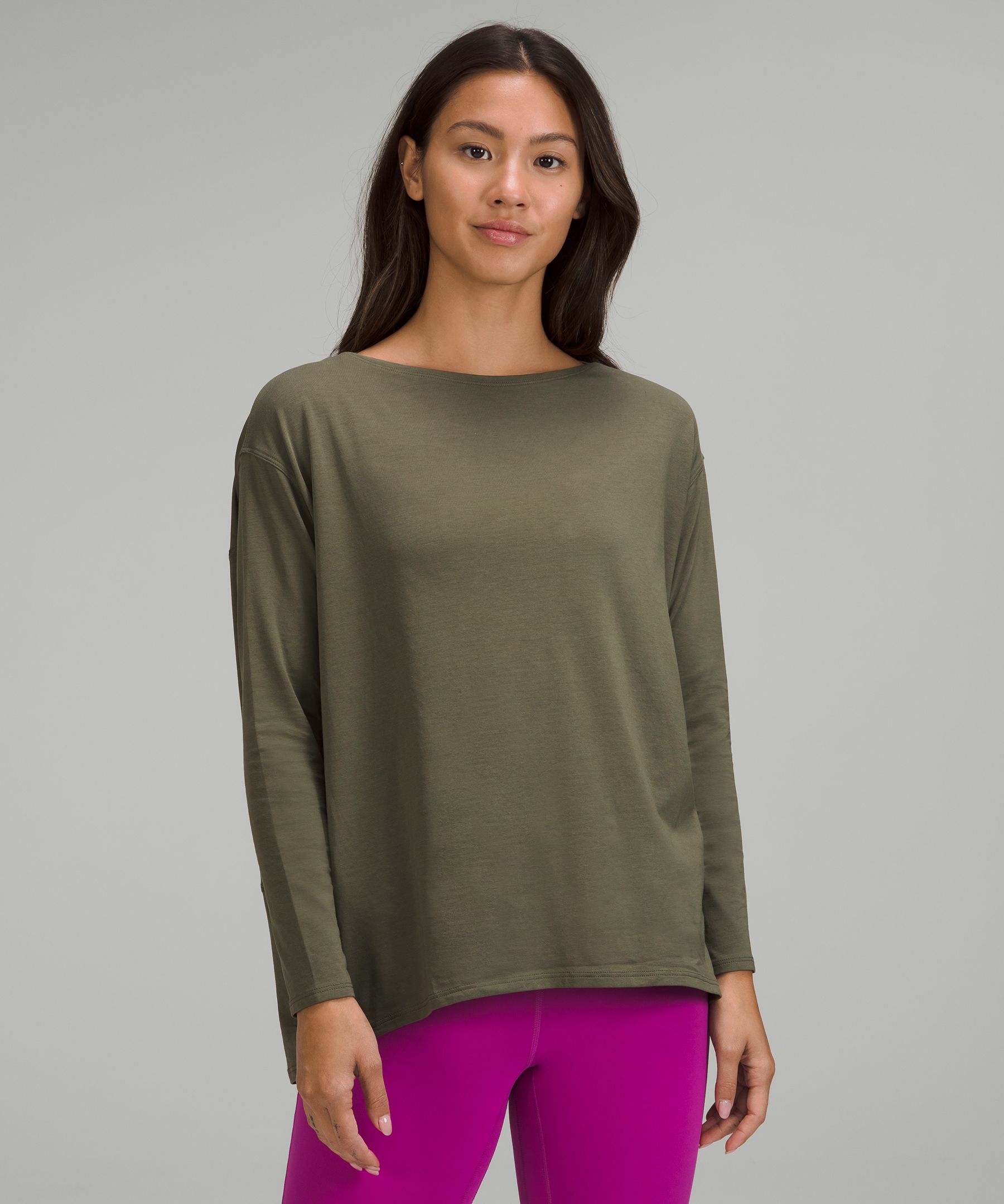 Lululemon Back In Action Long Sleeve Shirt In Carob Brown