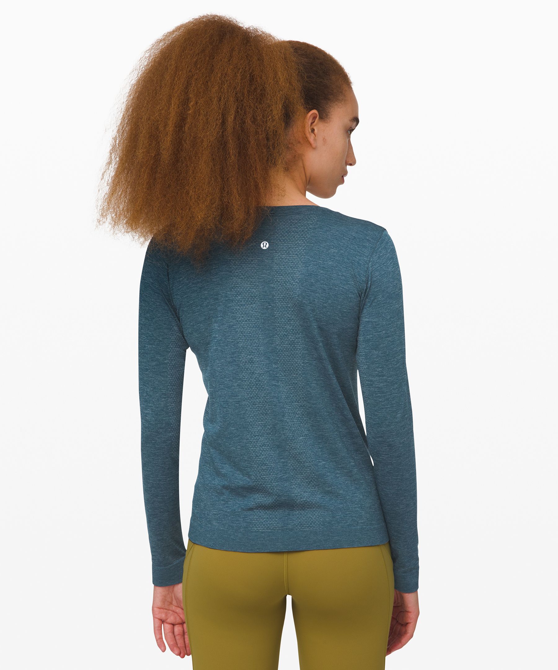 Lululemon Swiftly Relaxed Long Sleeve - Slate / White - lulu fanatics