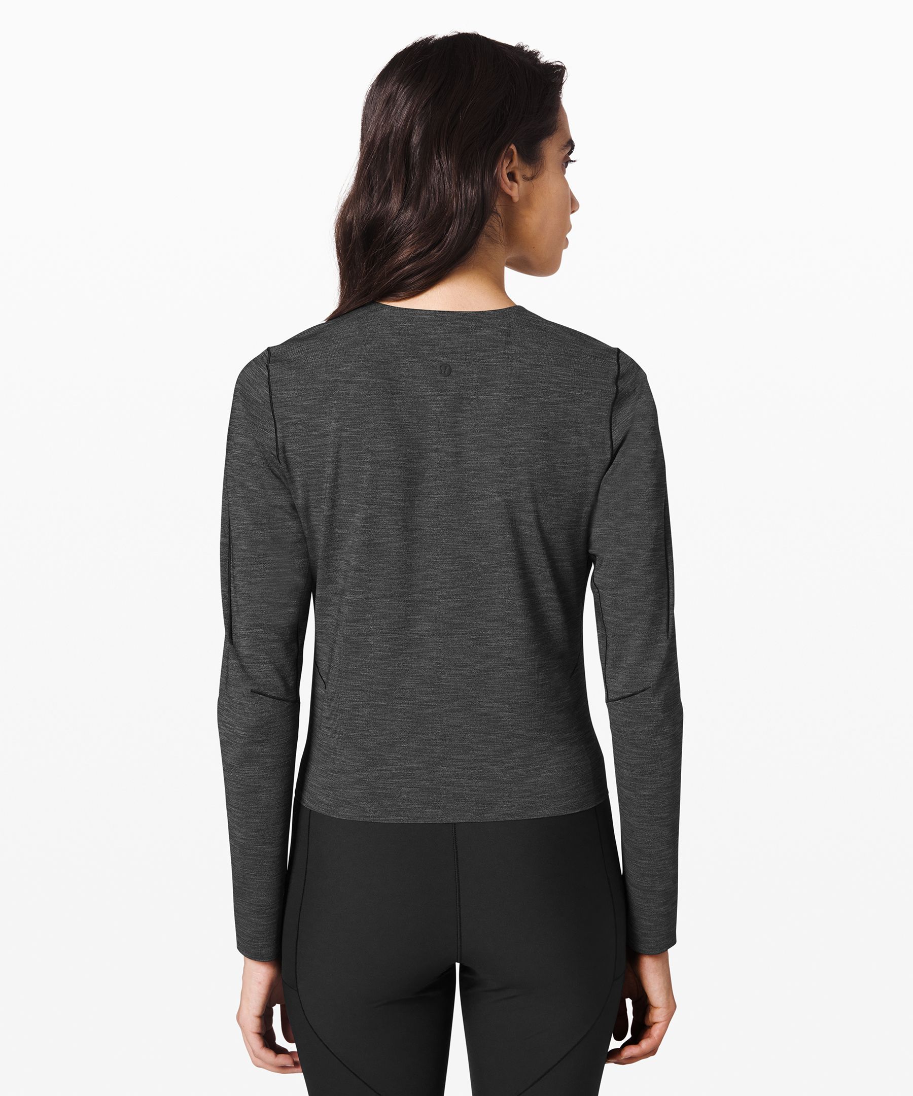 Lululemon Reykur Long Sleeve *lululemon lab - Heathered Core Medium Grey -  lulu fanatics