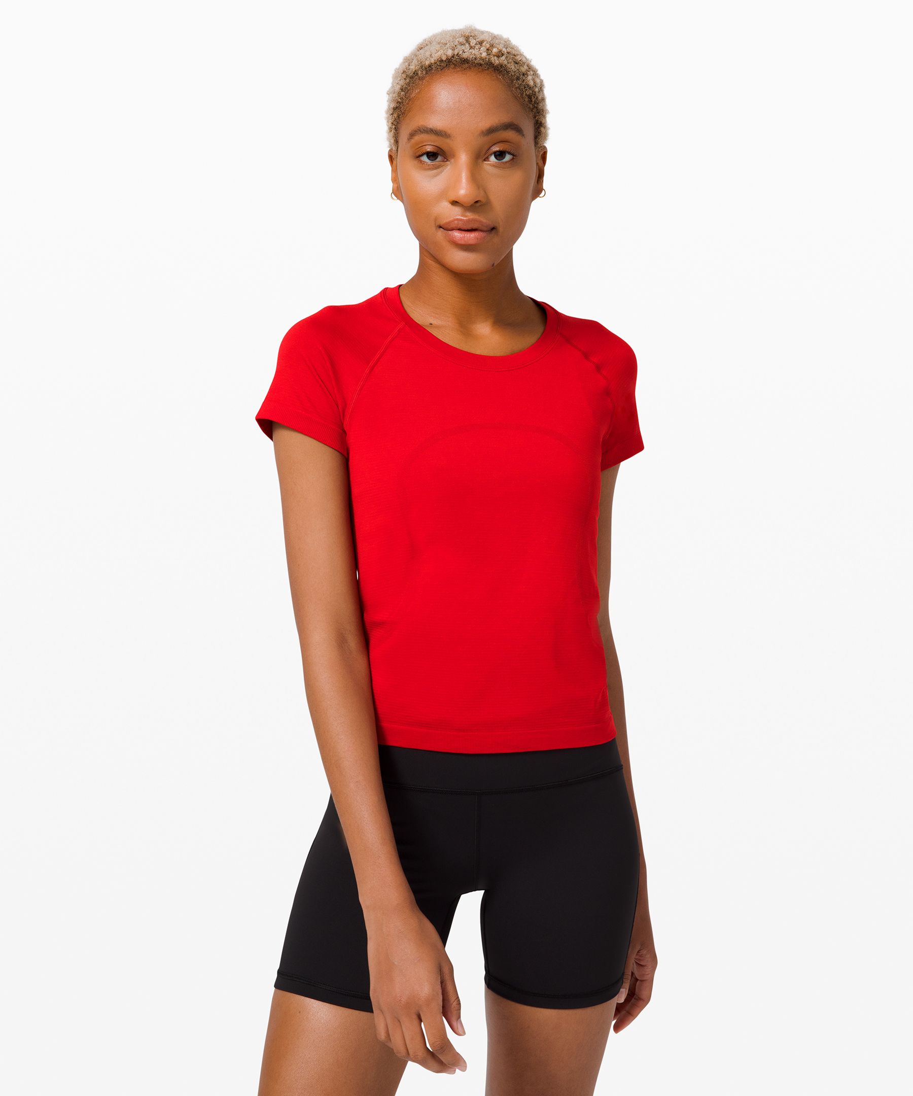 Lululemon Swiftly Tech Short Sleeve Shirt 2.0 Race Length In Dark Red